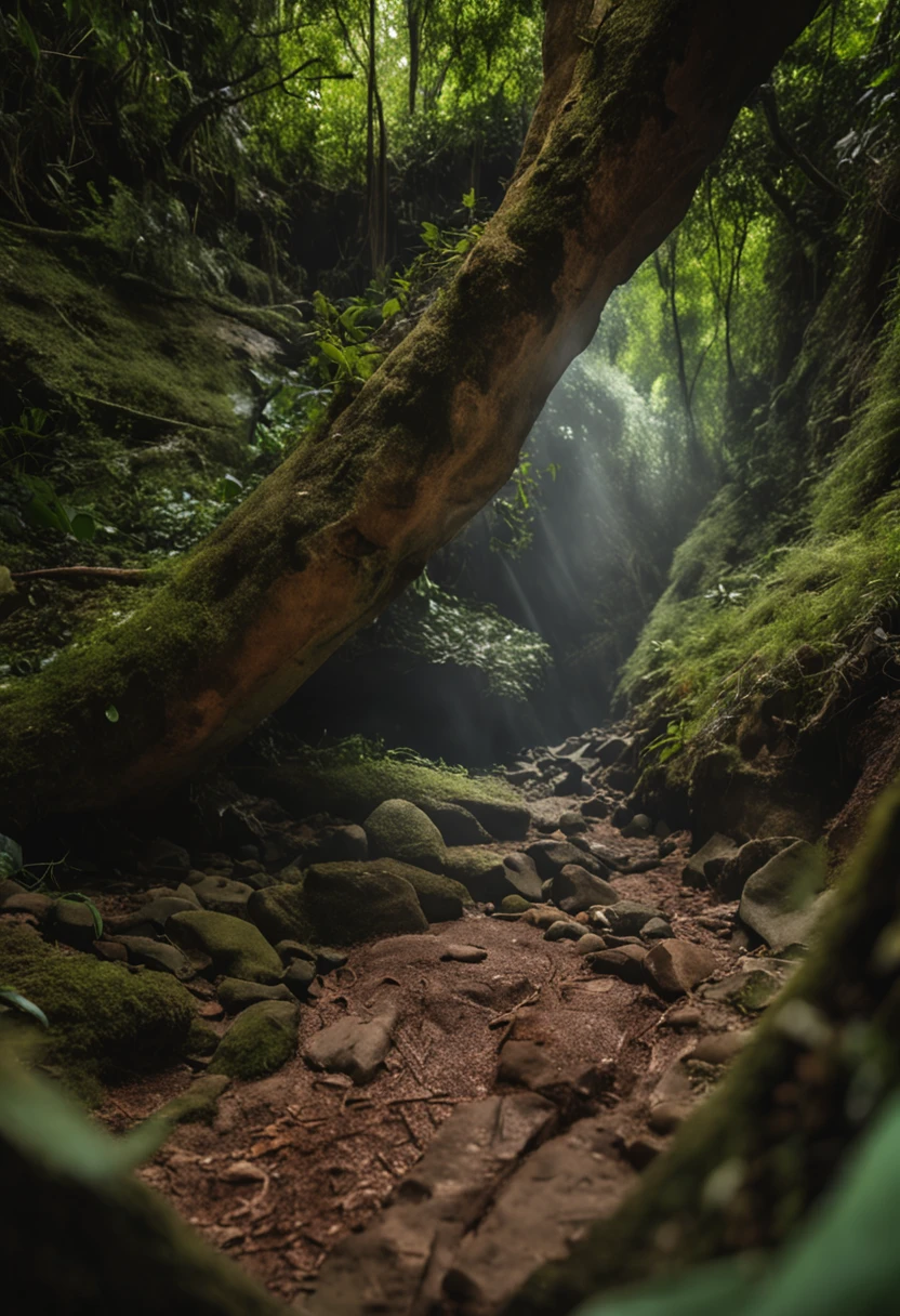 enquanto explorava a floresta, um menino de dez anos chamado Lucas se depara com uma caverna misteriosa. The entrance to the cave is surrounded by dense vegetation, And he notices a bright light green cloak hanging from a nearby branch. Curioso, Lucas decide vestir a capa e adentrar a caverna. Assim que pisa no interior, He is enveloped by an intense light and finds himself transported to a completely new world."

I hope this prompt is helpful in developing an exciting story! You can continue from here, descrevendo o que Lucas encontra dentro da caverna e as aventuras que ele vive no misterioso mundo para o qual foi levado.