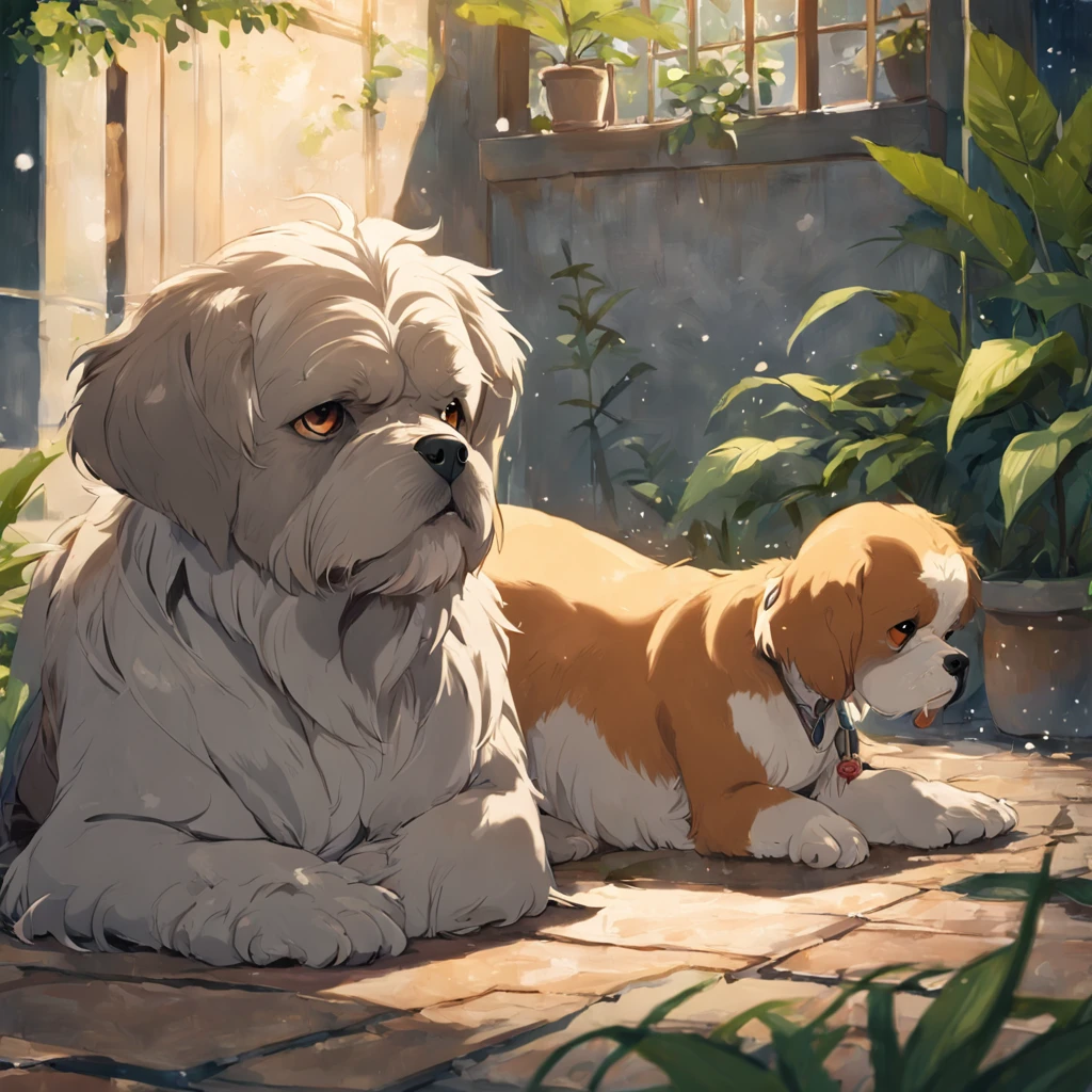 The timing of meals was a pleasure for both of them. The Tutor prepared a healthy and balanced meal, and Kin eagerly awaited his portion, his tail wagging with joy.
Eles saboreavam o momento juntos, enjoying a well-deserved break and strengthening your bond.
Durante as tardes, eles exploravam diversas atividades. Nos dias ensolarados, the hoemem Tutor and his shih tzu shared moments of relaxation in the backyard,
playing tag or simply enjoying laziness outdoors. Nos dias de chuva, aconchegavam-se dentro de casa, watching the rain through the window or lying on the couch for a relaxing nap.