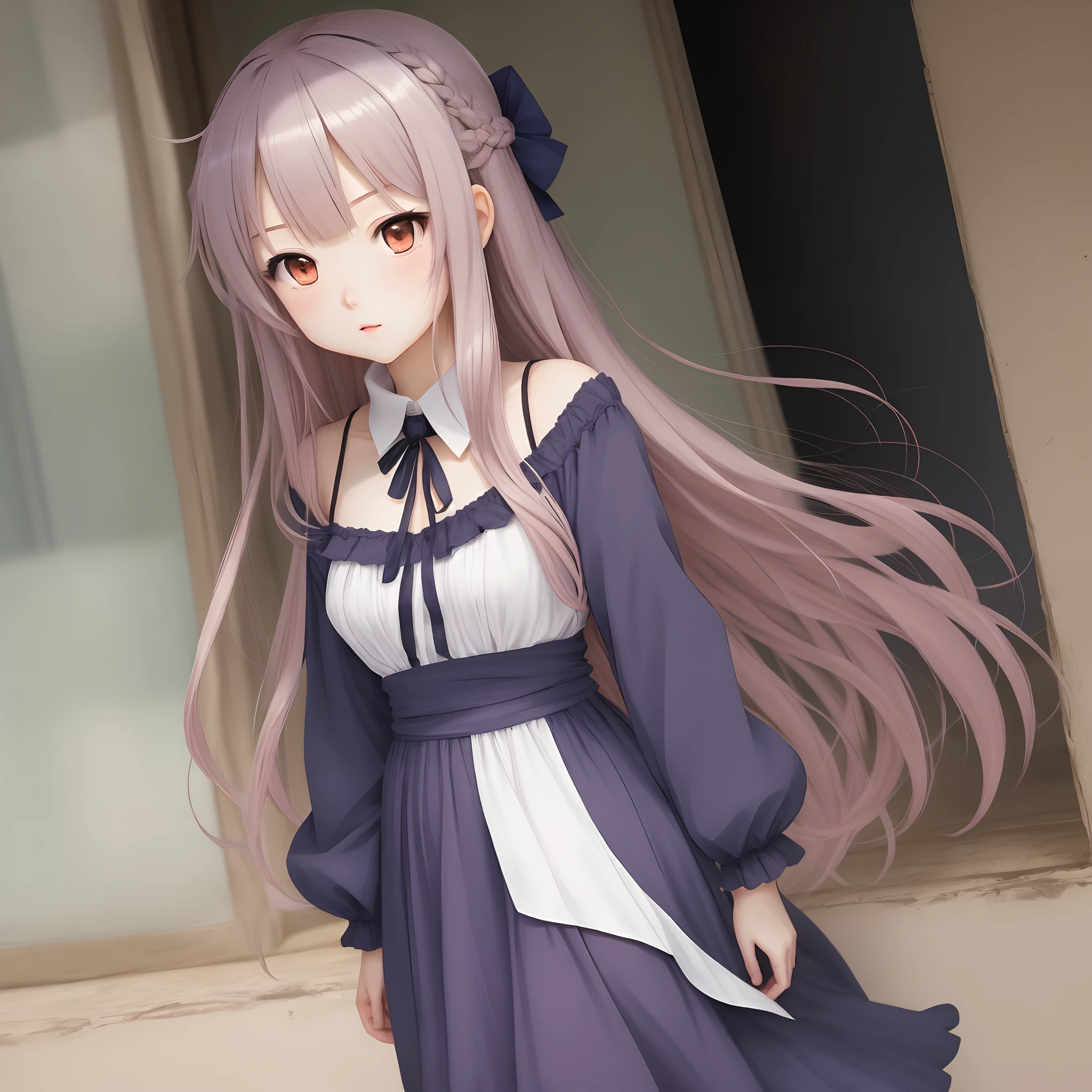 Anime girl long hairs