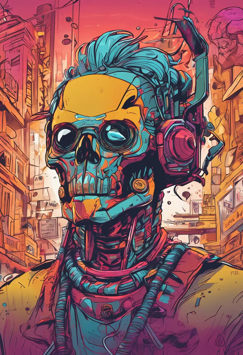 (masterpiece, best quality, estilo de desenho animado, Cyberpunk, mascarado, cena de fantasia, logotipo)