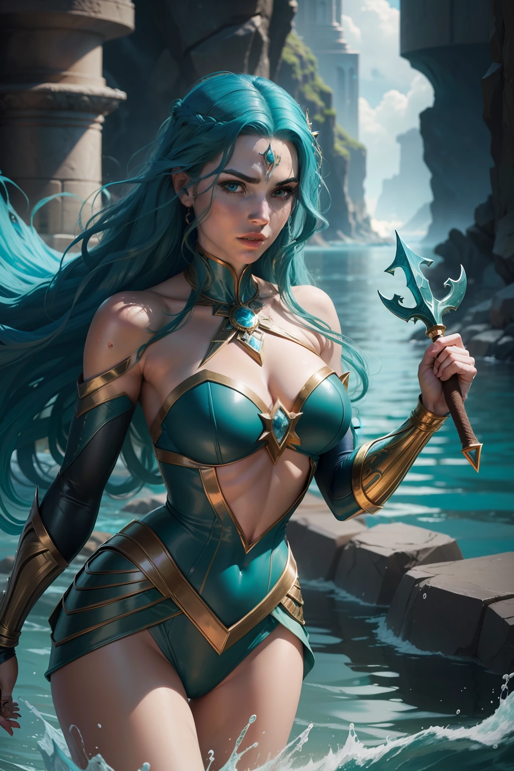 Mera is a DC Comics character known as the Queen of Xebel and wife of Aquaman. She is an Atlantean with the ability to manipulate water, allowing her to create aquatic constructs and control sea currents. Her personality is marked by her determination and loyalty to Aquaman and his people. Mera is often involved in events in DC's aquatic universe, fighting alongside her husband to protect Atlantis and the seas. Her story spans from seeking justice to ruling Xebel, bringing depth to DC's undersea mythology.