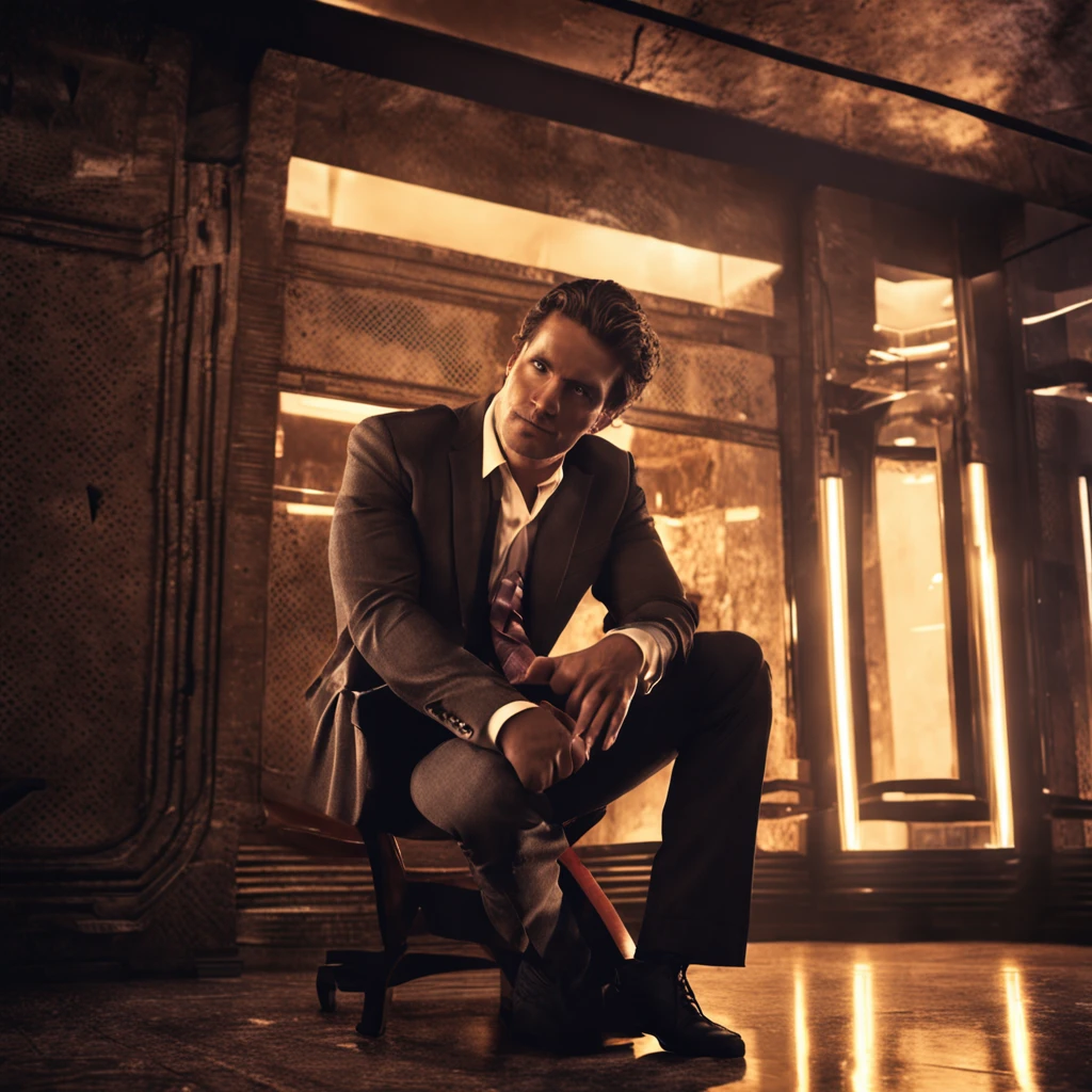 a man in a suit poses for a picture, digital art, shutterstock, sexy eyes, 7 0 mm dramatic lighting, diego fazio, by joseph binder