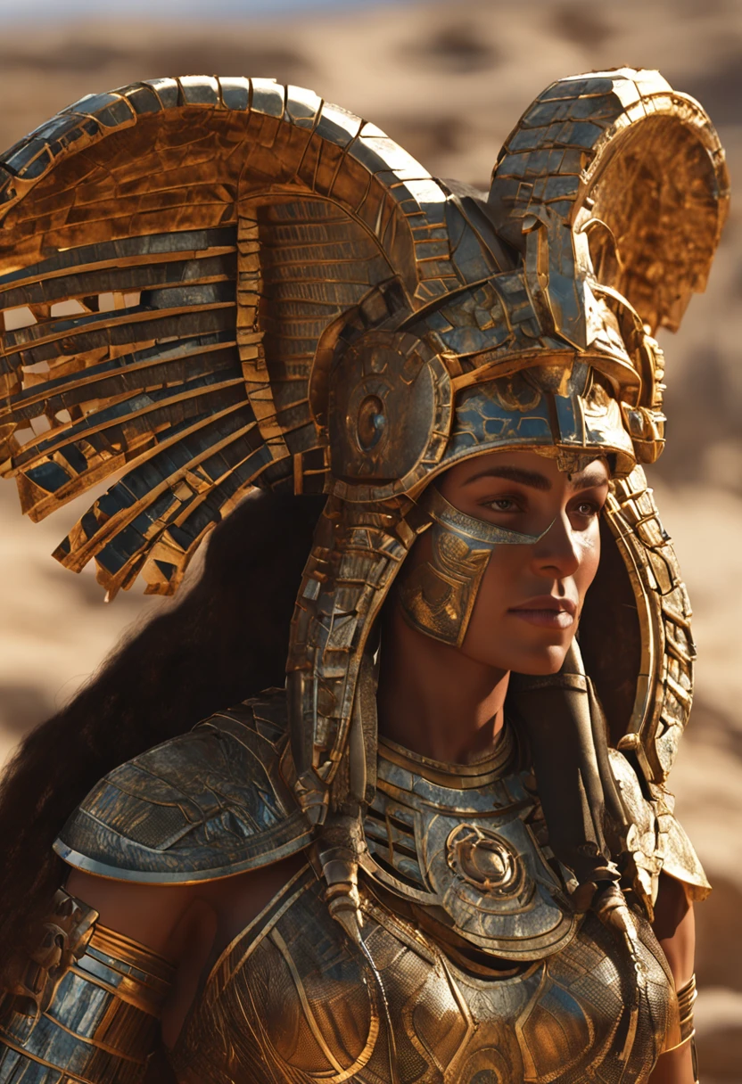 SEKMET GODDESS EGYPTIA WARRIOR LEO'S HEAD ,cinemactic, HDR, primitivo, intrincado, alta qualidade, Tons lindos, detalhes intrincados, super-fino,oc renderizado,Traching de raias,Reallightandshadow,hyper-realistic