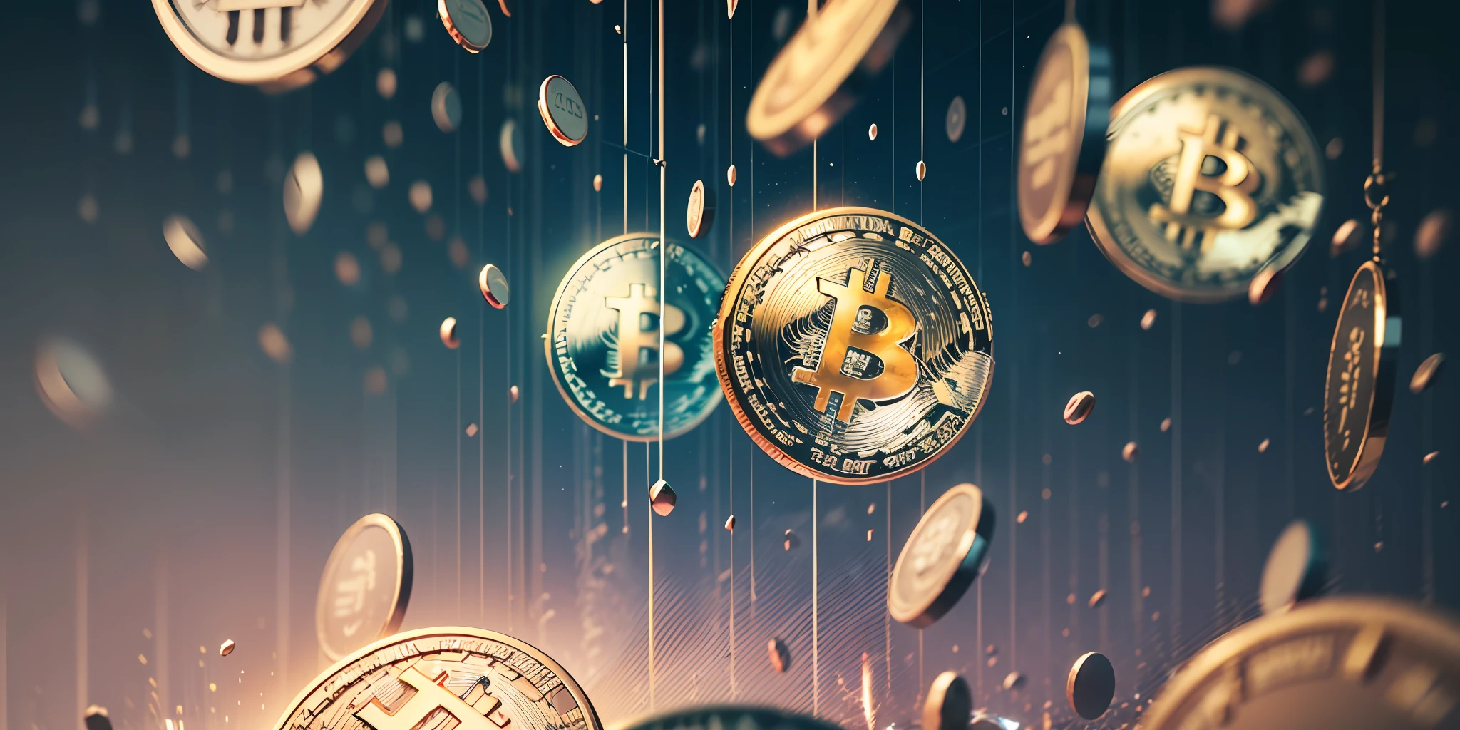 Bitcoin rain, Bitcoins falling from the sky, Bitcoins coins falling from the sky --auto --s2