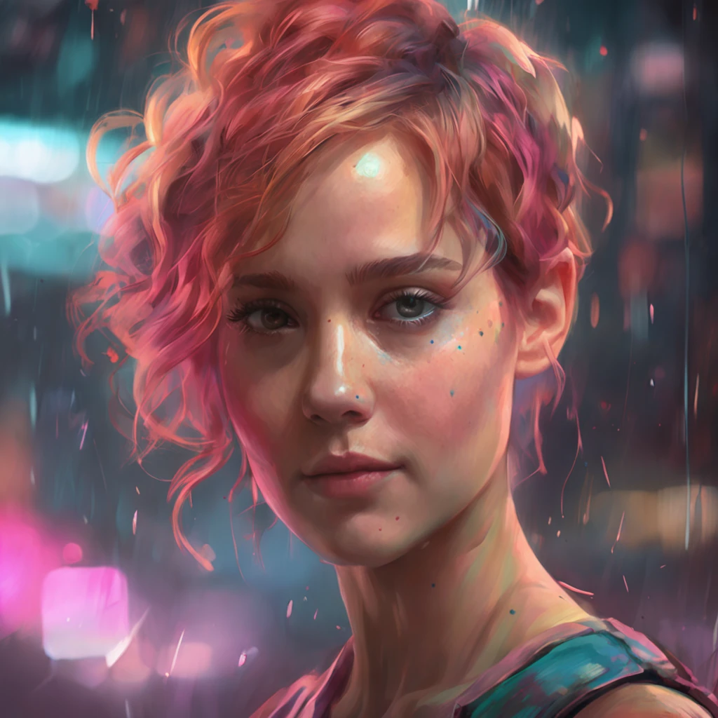 a painting of Jennifer Lawrence with Pixie hair style, dreamlike atmosphere, a hyperrealistic painting, notes on top of the drawing, inspired by Yanjun Cheng, artwork in the style of guweiz, detailed digital 3d art, hyperrealistic, detailed, beautiful art uhd 4 k, japanese pop surrealism, painting of beautiful