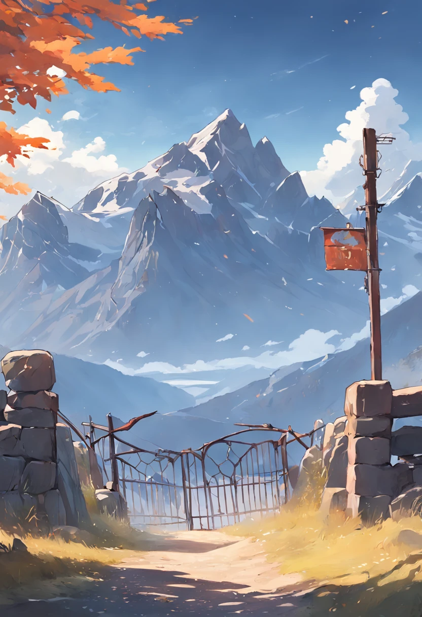 Mountains in the distance behind a gate and a road, Parc national Banff, Montagnes Rocheuses spectaculaires, Grande montagne rocheuse, The Rocky Mountains in the background, Mountain in the background, Mountain in the background, with mountains in the background, Mountain in the background, Mountains in the background, par Brigette Barrager, montagnes majestueuses, pont, with mountains in the background, Beautiful mountains behind, 4k