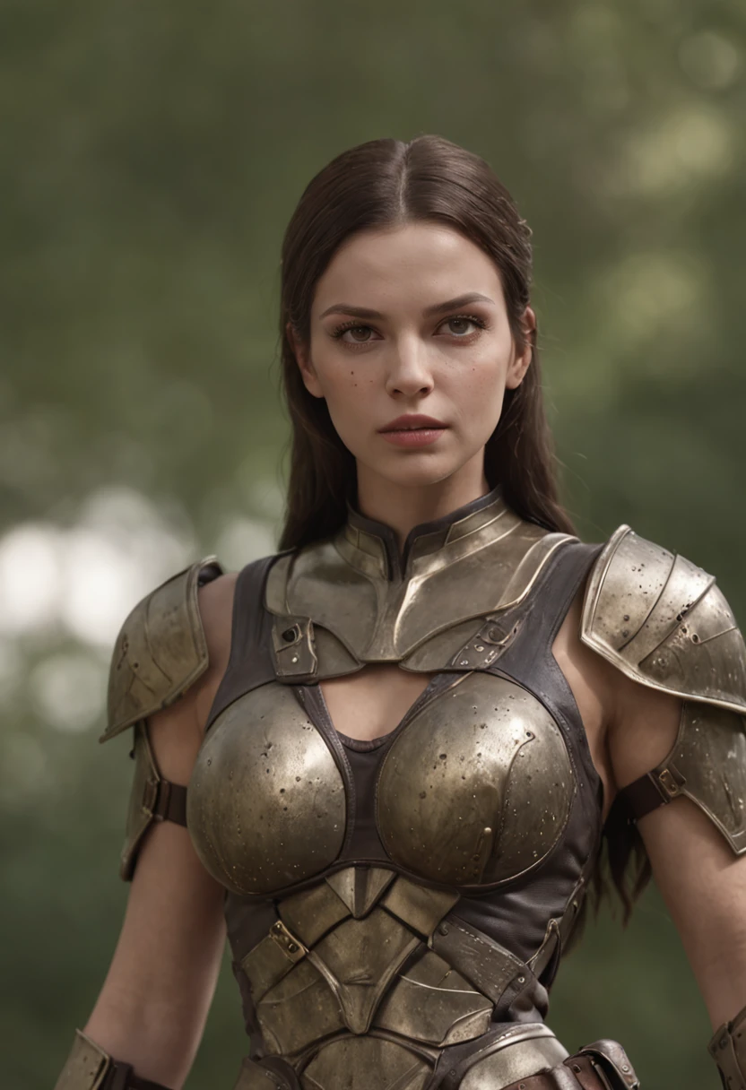 Mulher guerreira super legal, bikini armor, fundo do campo de batalha, corpo sexy, rosto e olhos detalhados, quebrar,circunstanciado,Realistic,arte digital 4K altamente detalhada,octan render, bioluminic, Concept art break with 8K resolution, realismo,by Mappa Studios,master part,best quality,artes oficiais,illustartion,linha clara,(Fresco_Cor),perfect composition,absurdo, fantasia,concentrado,regra de terceiro