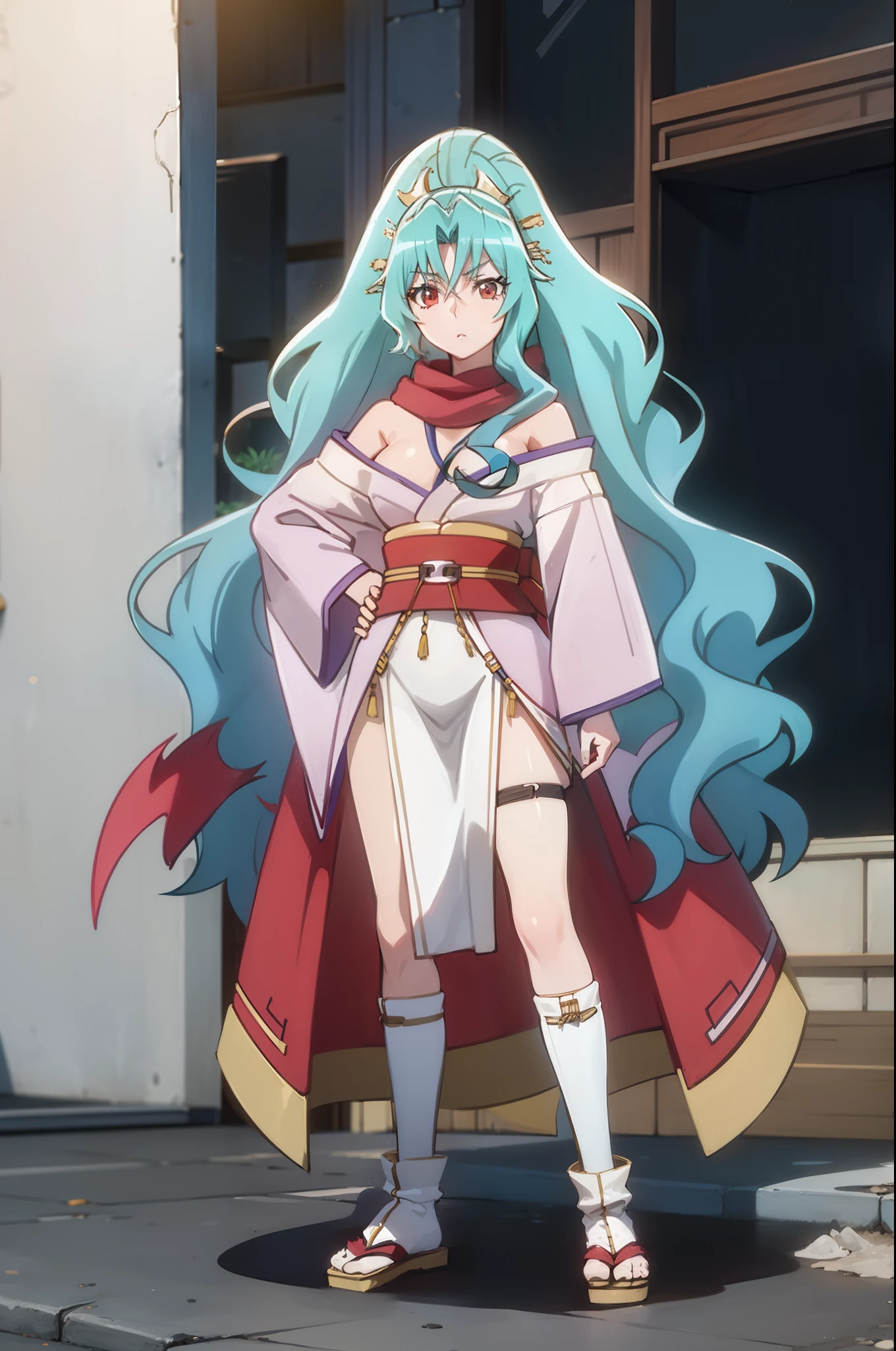 Tomoe | Tsukimichi, full body, possing stading