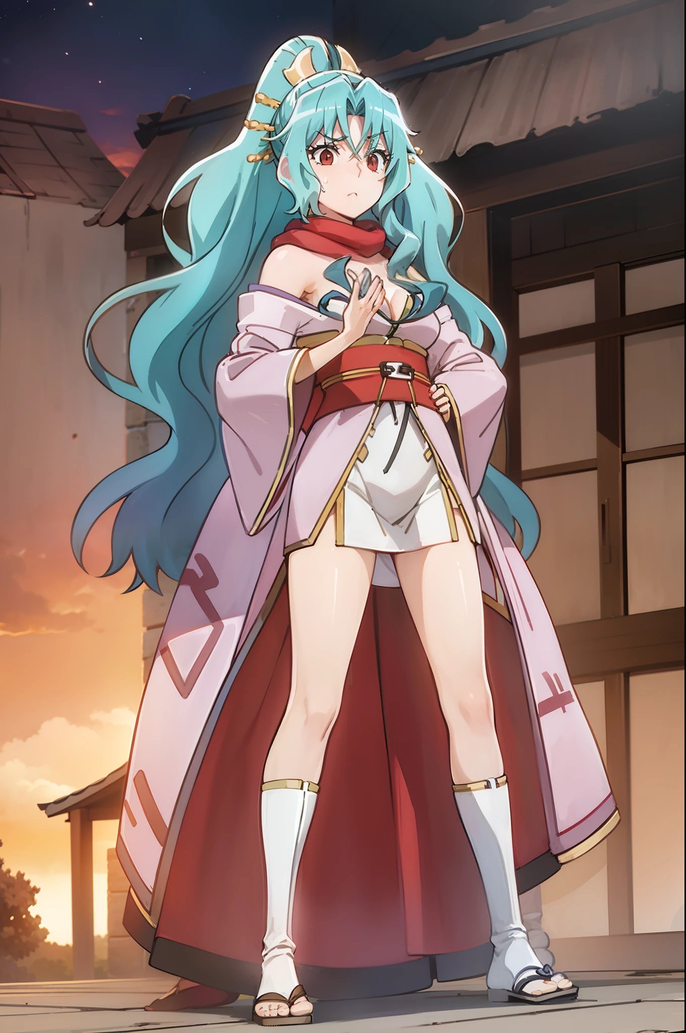 Tomoe | Tsukimichi, full body, possing stading