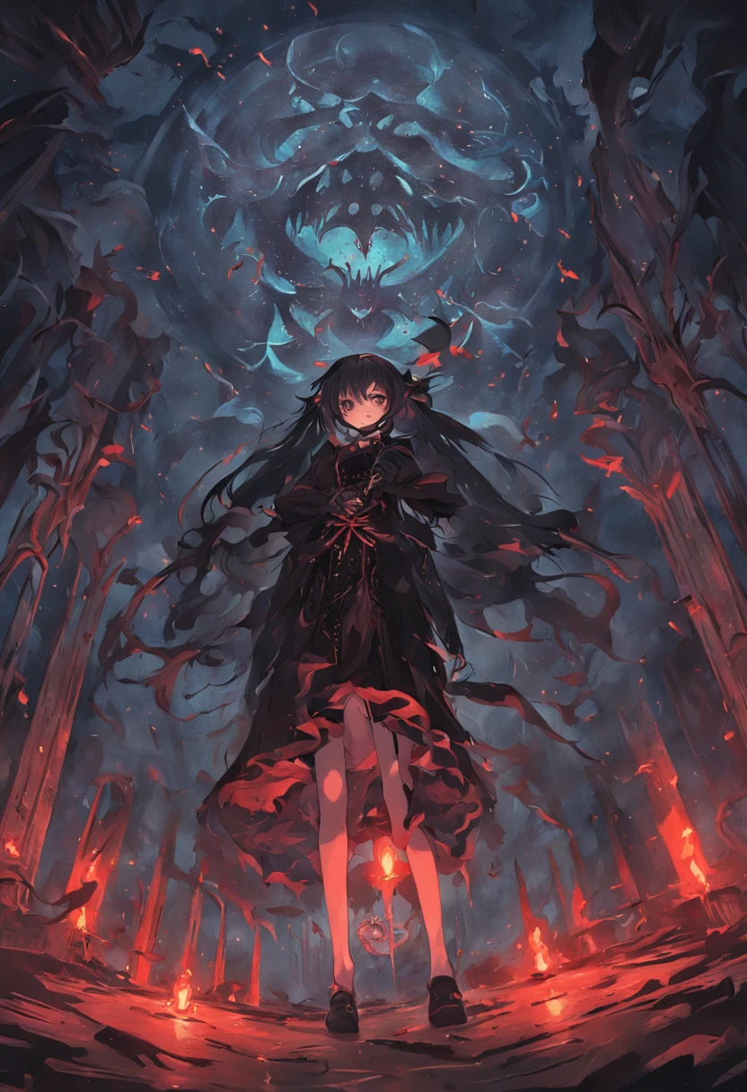 Dark and captivating artwork depicting a gothic interpretation of horror-themed horoscope.