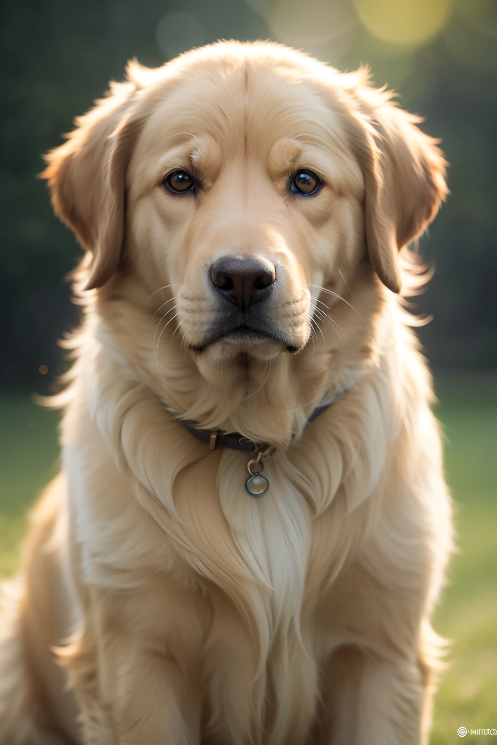 4K HD |, fotografia de alto detalhe, Tiro com Sigma F/4.2, Sharp 250mm lens, profundidade de campo rasa, Golden Retriever Branco, consistente, detailed high light refraction, high level texture render, assustador, olhos vermelhos.