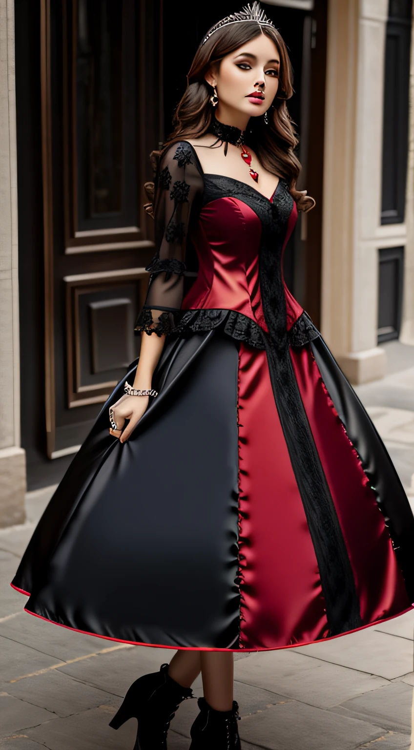 dress gothic red
