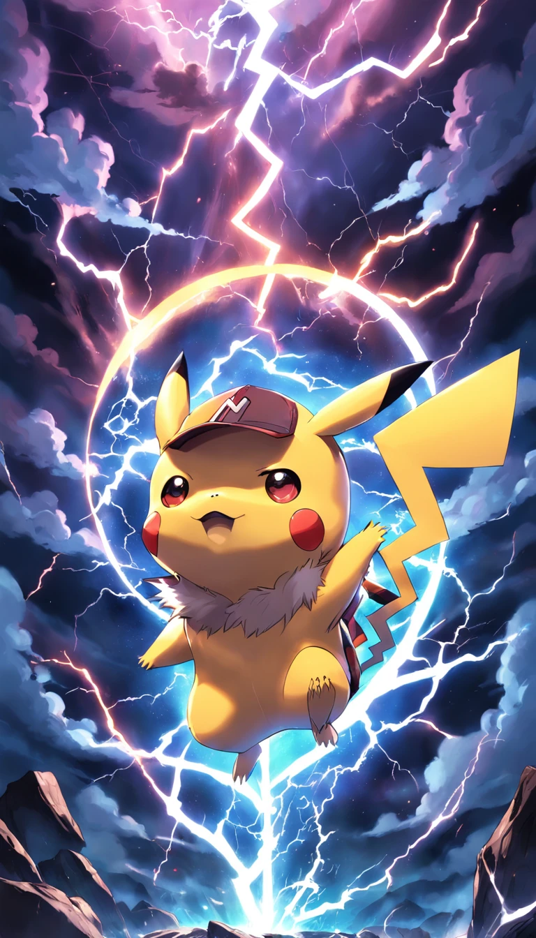 Make Pikachu with Lightning Backgrounds