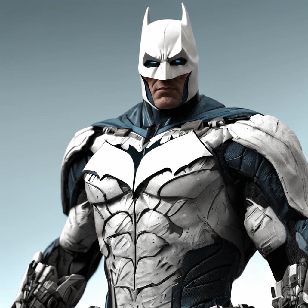 spectacular, Master parts, :The realistic White Batman focuses on the advanced cybernetic suit Orba Prima, high high quality ::n_Style drawing, Low-quality defects,