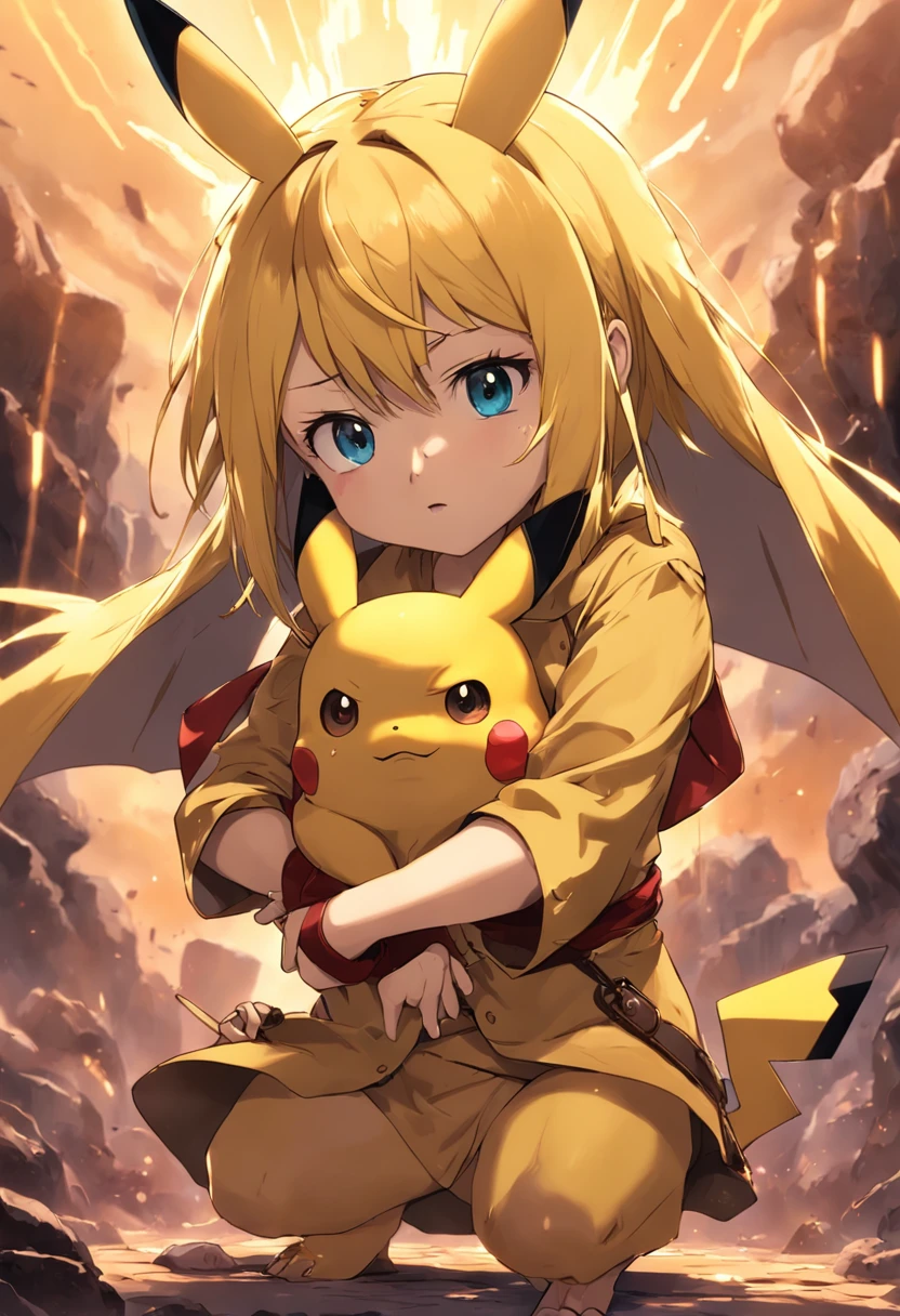 Anime Princess Peach barefoot in orange prison jumpsuit chained to ground forcing her to crouch