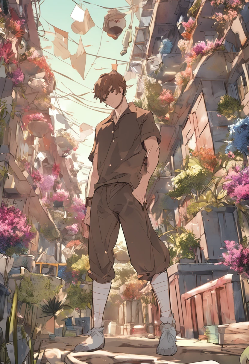 uhd, masterpiece, anatomically correct, super detail, high details, high quality, award winning, best quality, highres, 16k, spa, massage, Character Male adult 20 years old, cute man with brown hair, average body, nude, erection, Nude, Completely nude, No clothes, horny, public park, bystanders