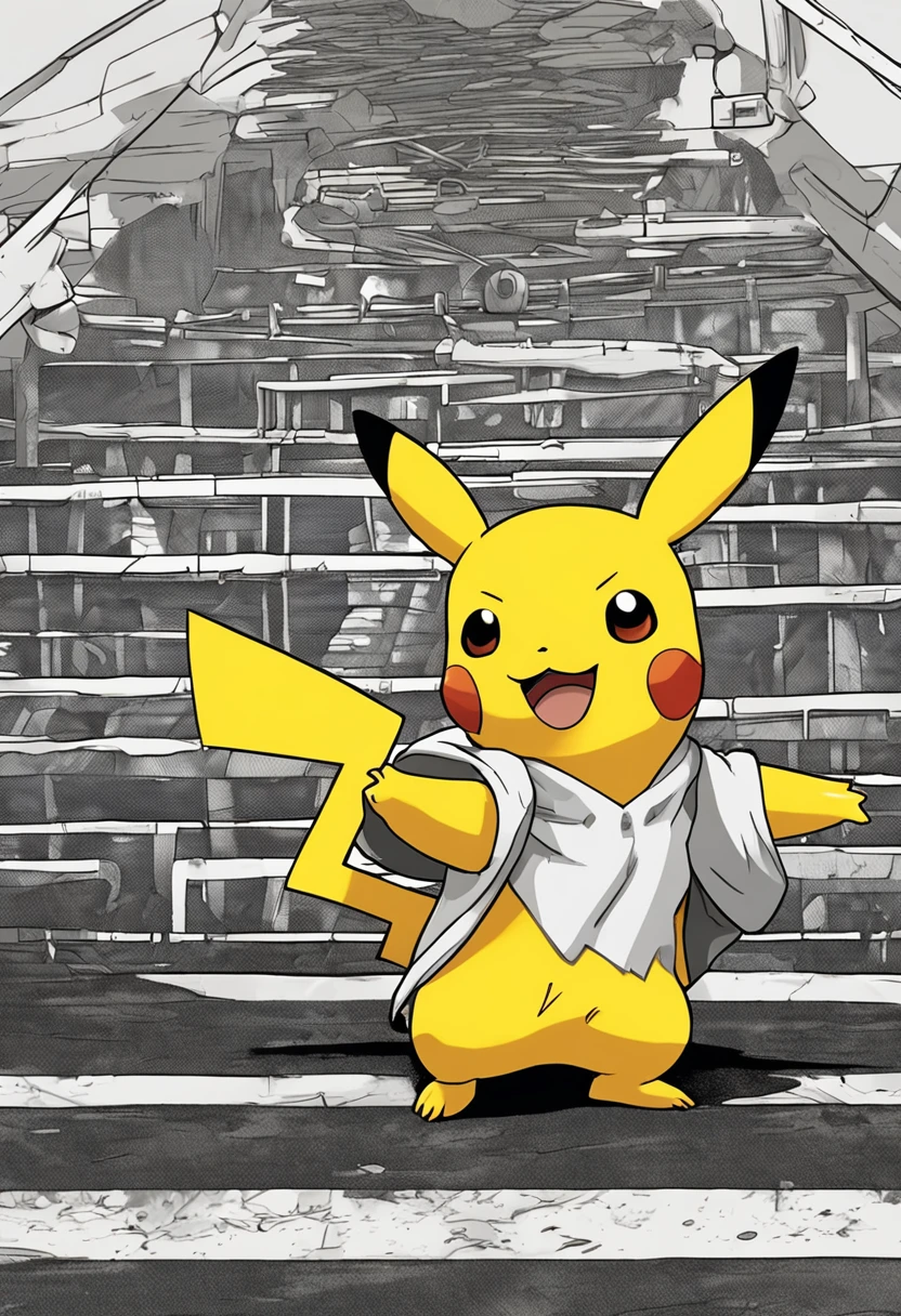 Um close up de um boneco Pikachu com um fundo branco, Arte conceitual de Pikachu, Pikachu surpreendido, Pikachu, illustration pokemon, Pikachu vida real, Megaman como Pikachu, Mika Pikazo, Pikachu como um humano, Detetive Pikachu, Pikachu como Jesus, pikachu on acid, pokemon rato bonito, estilo de pokemon bonito, Sonichu, new pokemon, similar to pokemon