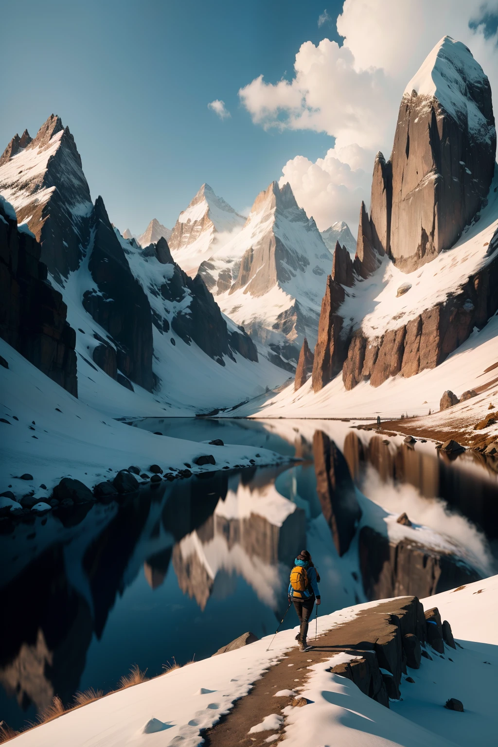 por favor, Give 10 Prompt Examples to Create Trekking Logos with the Theme Prowess and Nature