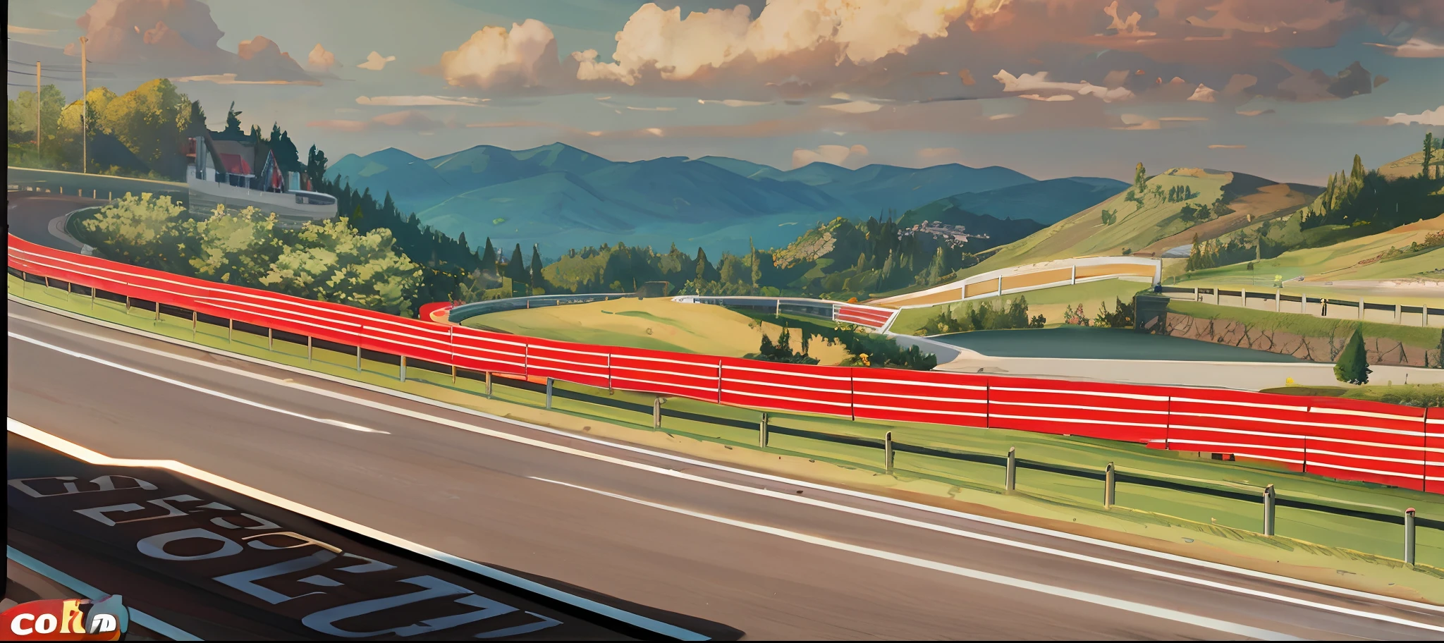 car racing road