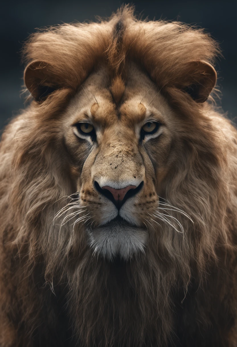 (Professional 3D rendering:1.3) de (Realistic:1.3) Foto de arte mais bonita do mundo,Features a lion, fera bem feroz, musculosa de corpo robusto, angry long mane and fierce expression in dynamic pose, fantastic location, majestoso ambiente desordenado)), corpo inteiro 8k unidade render, action shot, poros da pele, very dark lighting, sombreamento pesado, circunstanciado, cara detalhado, (vibrante, fotogrdeia realista, Realistic, Dramatic, Escuro, foco nítido, 8k), (pelo aspera e grossa:1.4), ((((Use peles)))), (intrincado:1.4), decadente, (altamente detalhado:1.4), pintura digital, rendering by octane, art stations, Conceito-Arte, liso, foco nítido, illustration, germe da arte, (Loish:0.23), Wlop Ilya Kuvshinov, e Greg Rutkowski e Alphonse Mucha Gracias, (global ilumination, studiolight, Light Volumetric), chuva forte, floating particles, patife, fantasia, Onze, corpo inteiroesbian, ((Fundo escuro e antigo da cidade:1.3)),CGSesociedade,art stations