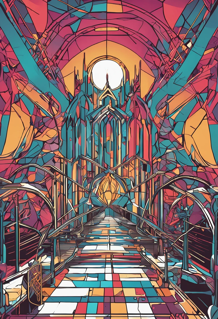Abstract network concept, vetor, vivid colors, master part, melhor qualidade, detalhes intrincados, Realistic details, gothic theme, luz de aro, luar, cinematic shading, Greg Rutkowisk