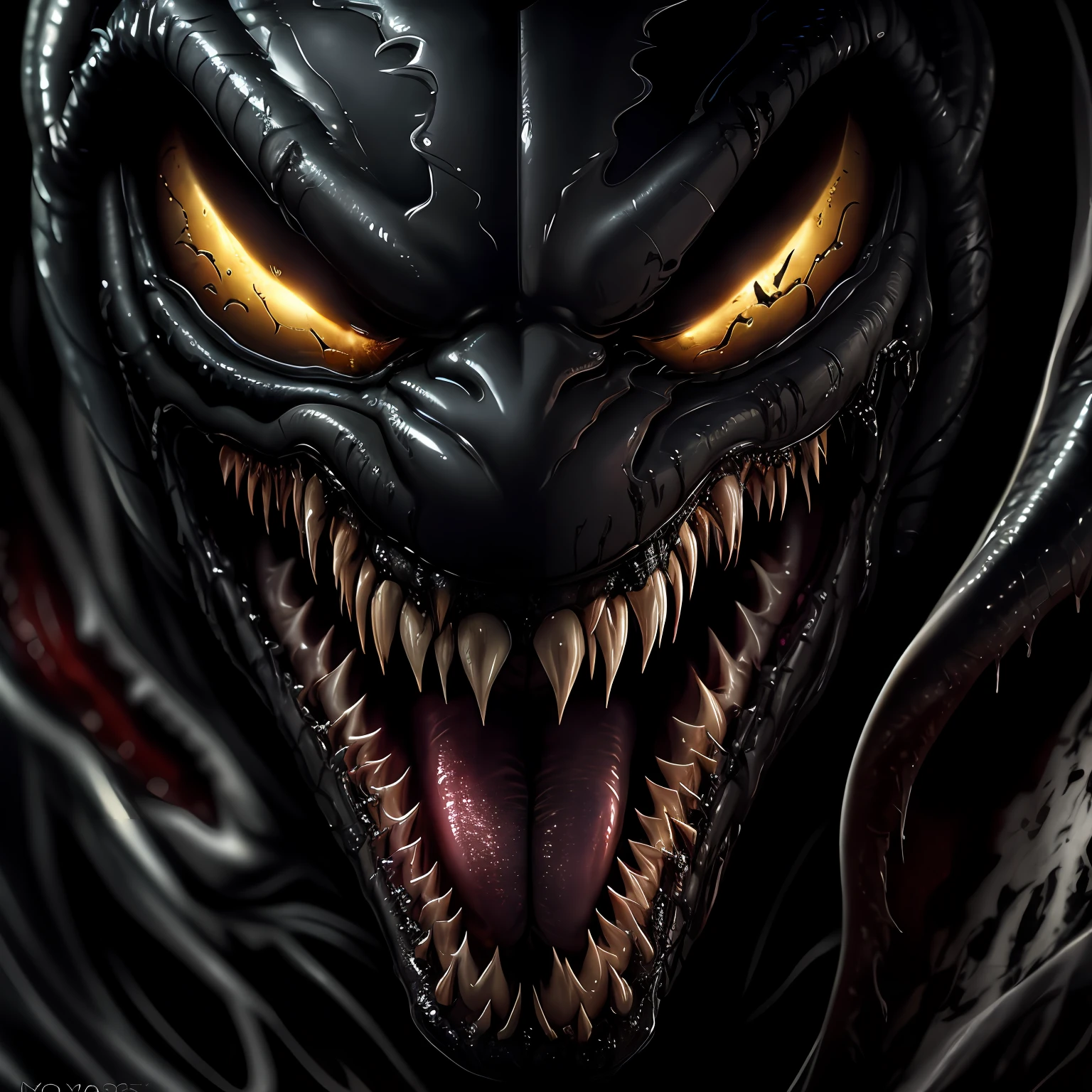 Venom , scary, horror,19k, HDR Closeup detail view