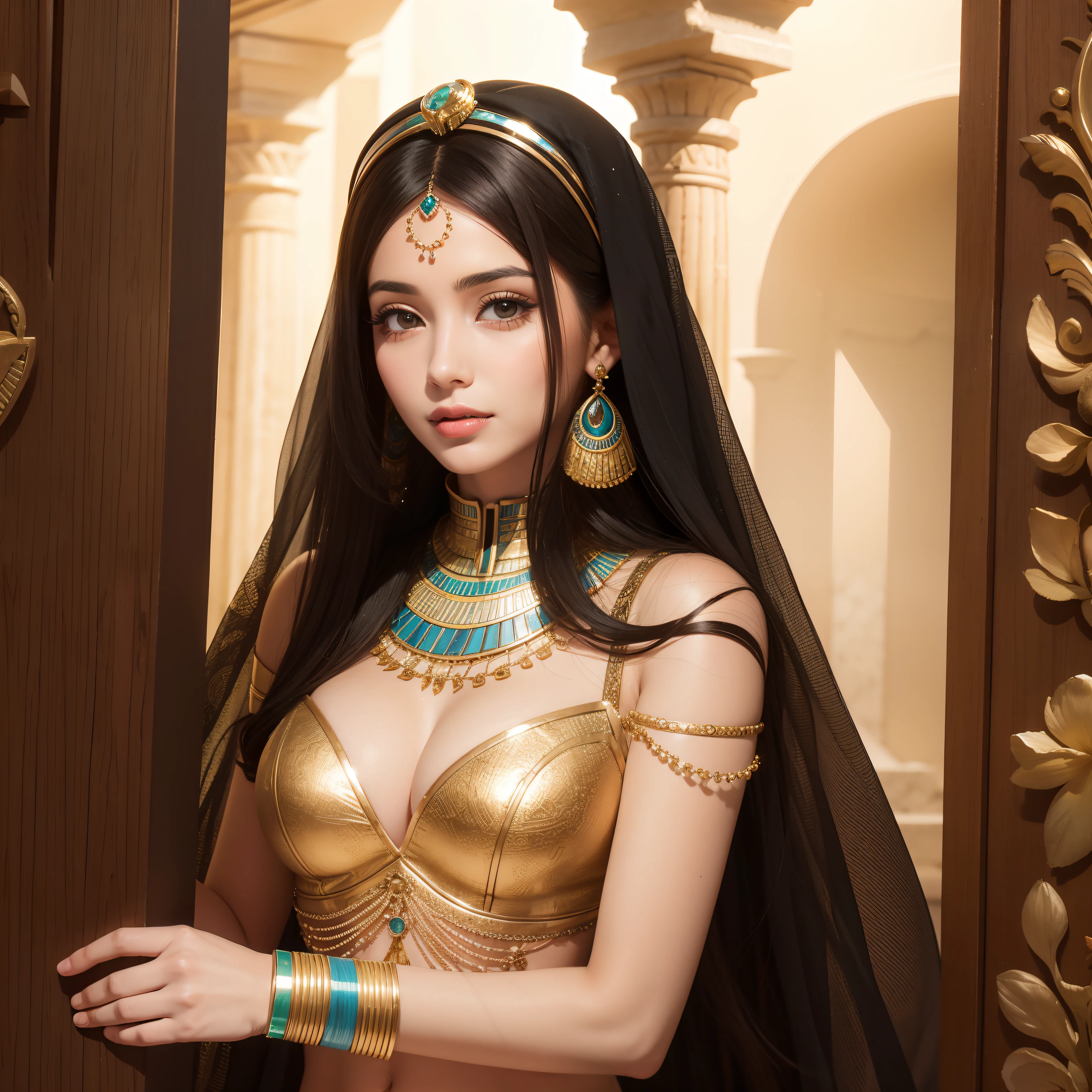 An Egyptian woman with feminine charm and spoiled qualities
