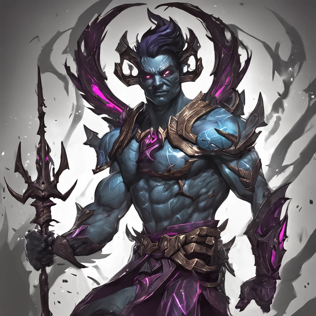 league of legends Style ,Dark Elf Male , tribal tattoos , Black long hair  , yellow pupils, skull ,Full body,Bandage on hands  , pose