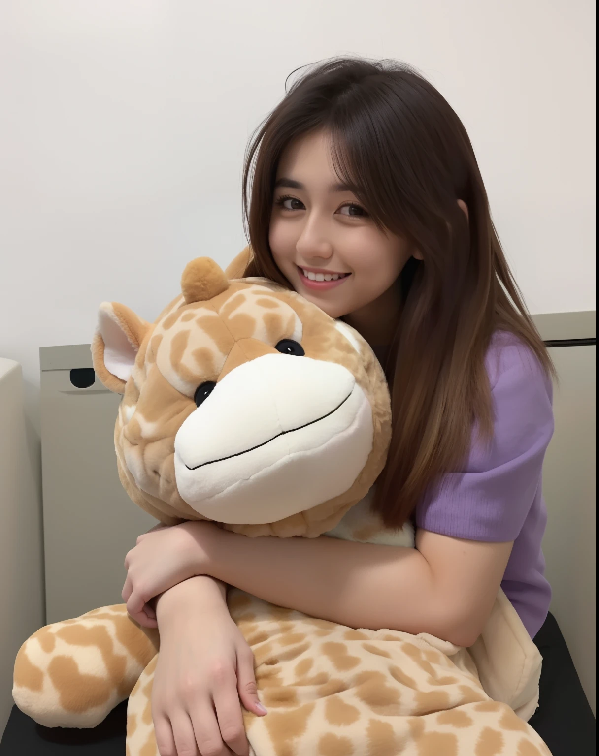 Araffe sosteniendo un animal de peluche en los brazos de una mujer, peluche, sofie the giraffe, Peluche, exclusivo, peluche, 😭 🤮 💕 🎀, Imagen filtrada, 1 8 yo, peluche, Foto de perfil, The joy of, Imagen de alta calidad, Imagen de alta calidad, felpa, Ruan lindo vtuber, Lindo juguete, Pokimane