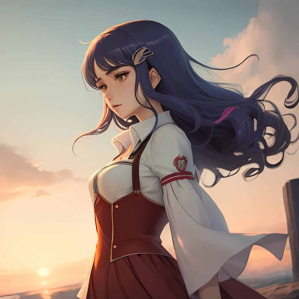 Personagem feminina de anime cabelo loiro