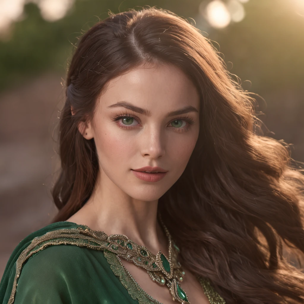 (professional 3d render:1.3) (Realistic:1.3) most beautiful photo in the world, Features soft and shiny, ((Epic fantasy woman, super braids, long hair, cute expression in dynamic pose, Majestic Moroccan environment)), bright green blue eyes, lips together, Caucasian, full body 8k unity render, action shot, sunset lighting, heavyshading, Detailed, Detailed face, (vibrant, photograph realistic, Realistic, Dramatic, Dark, Sharp focus, 8K), (Abaya Jellaba Kaftan:1.4), (Intricate:1.4), decadent, (Highly detailed:1.4), smooth, Sharp focus, (loish:0.23), (Global illumination, Studio light, volumetric light), fairy lights, particles floating, full body, ((Marrakech medina background:1.3)),