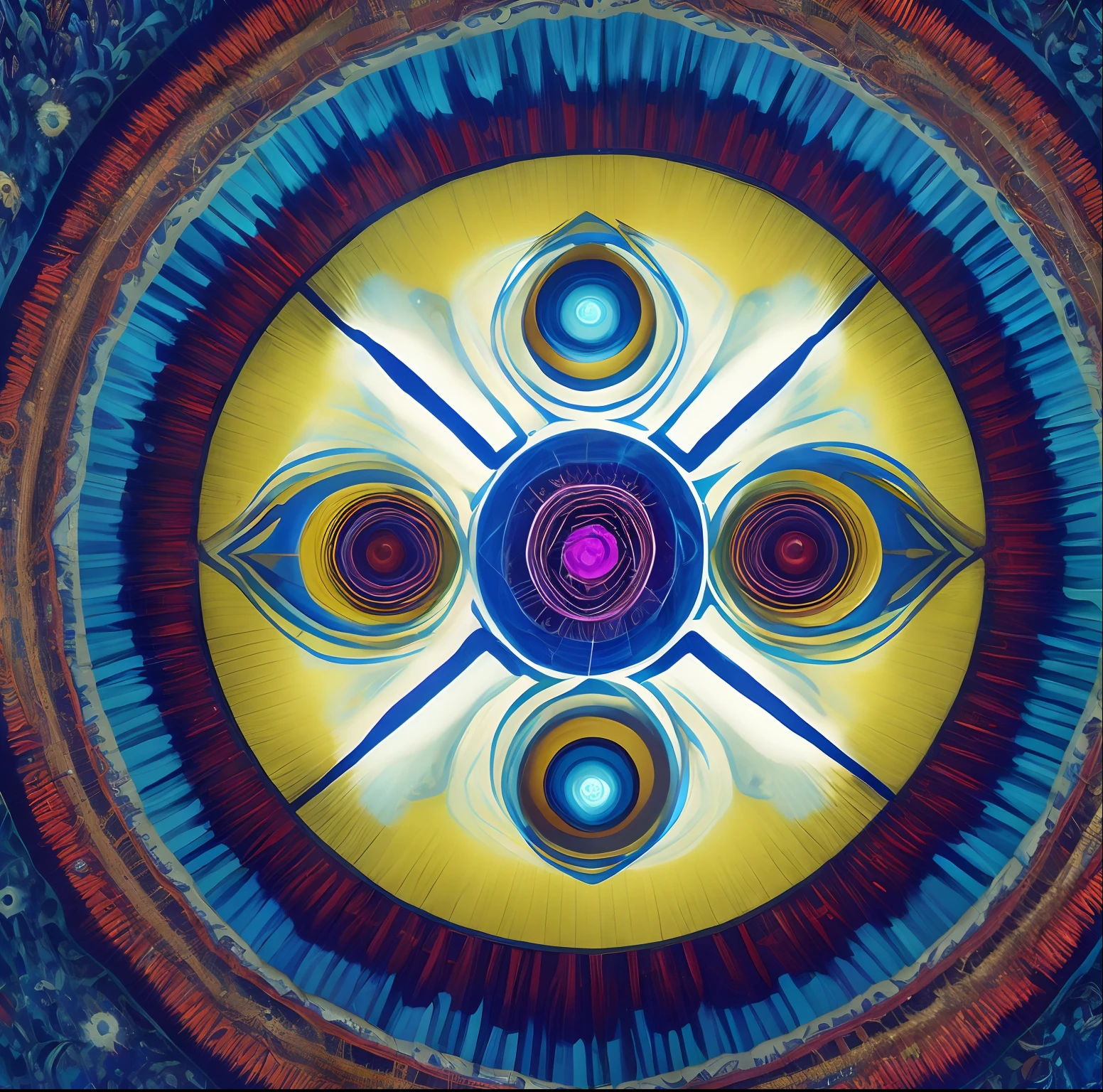 Three-eyed two-dimensional beauty