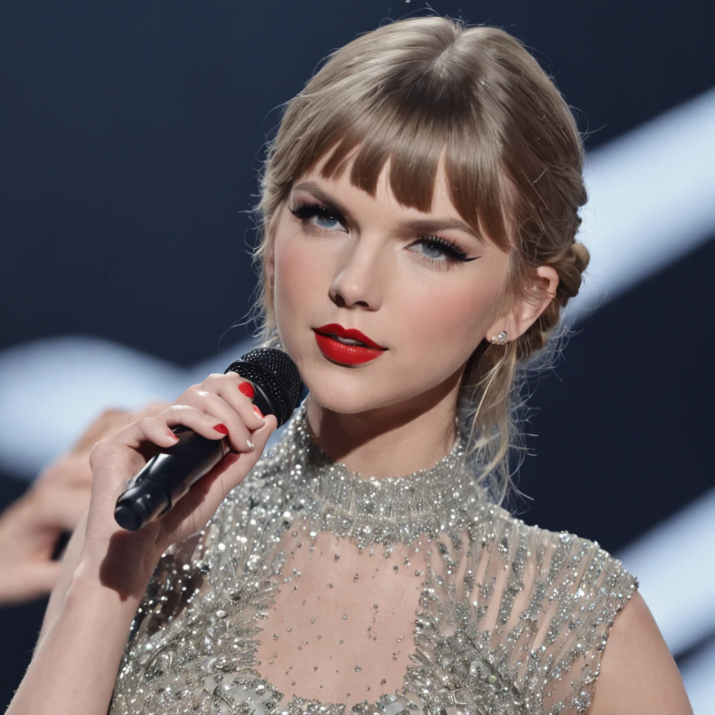 "Taylor Swift"of wonderful stage performances,shining lights,Dynamic dance,Singing with passion,Pop style music, Taylor Swift's unique image and charm,Charming voice,Exquisite makeup and costumes,Stunning stage set,Enthusiastic audience shouts,Charming。
