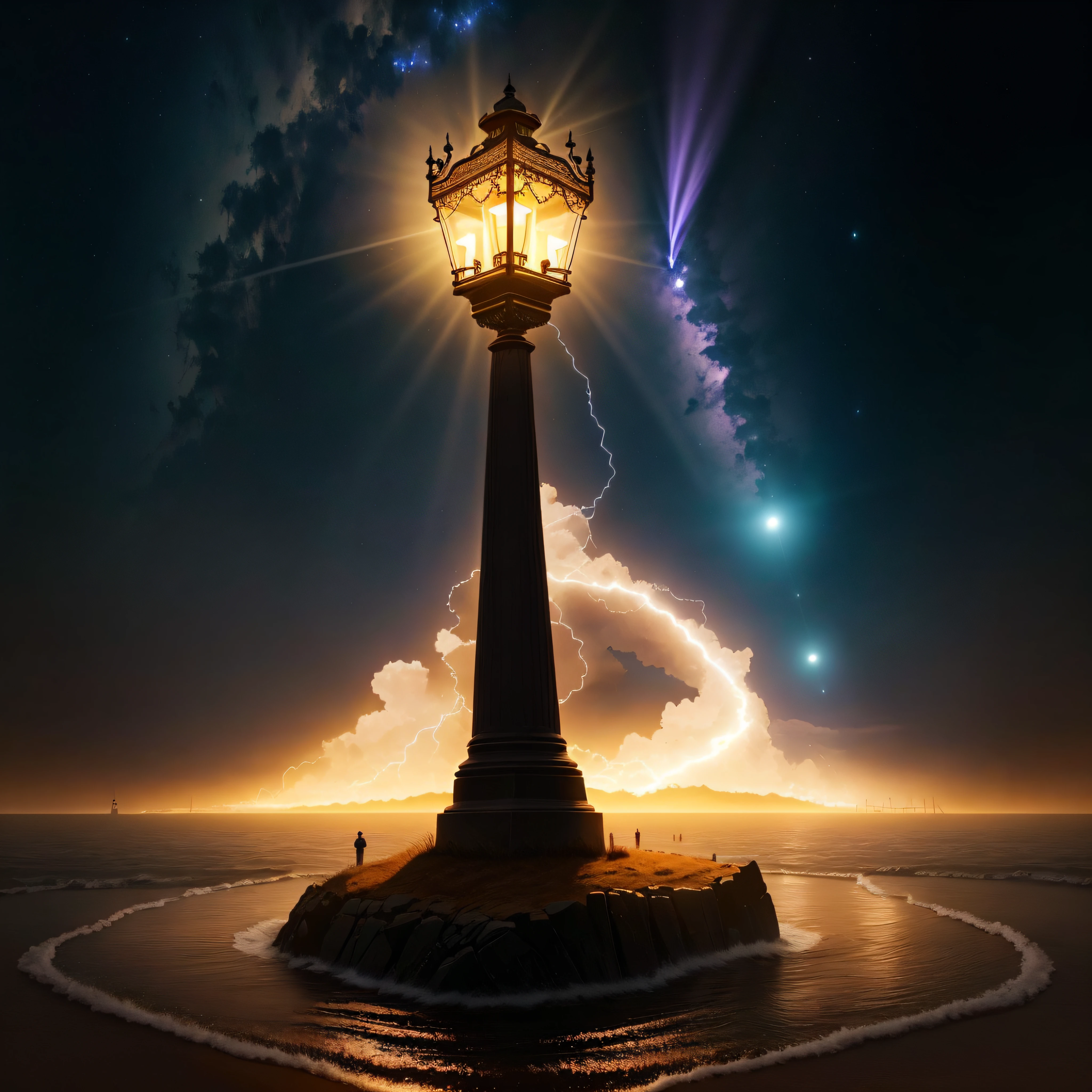 When darkness threatens to swallow the light, lembre-se de que sou a chama que nunca se apaga. Como uma lanterna que guia o viajante perdido, estou ao seu lado, Lighting your way with courage and hope. realista, 4k
