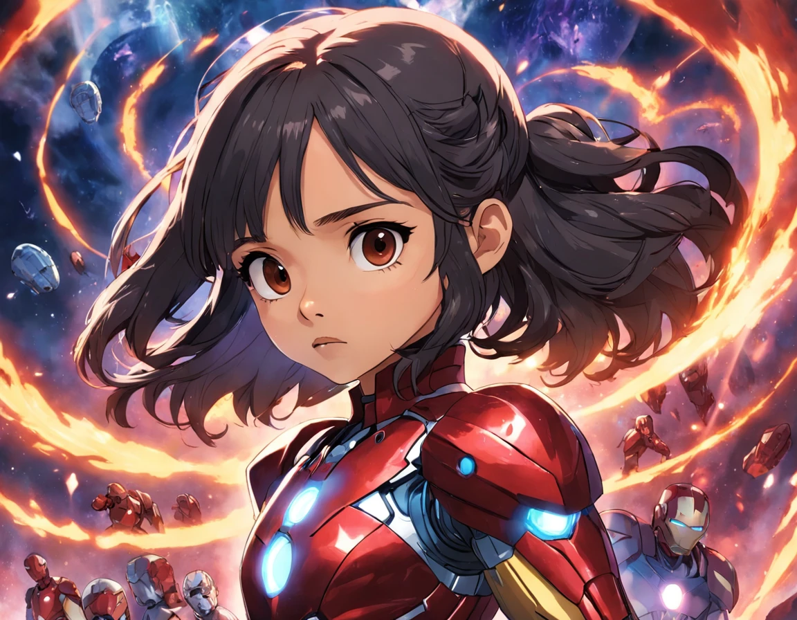 Jenna Ortega, 20, plays Iron Man, Aggressive, Intense::80 Futuristic::20