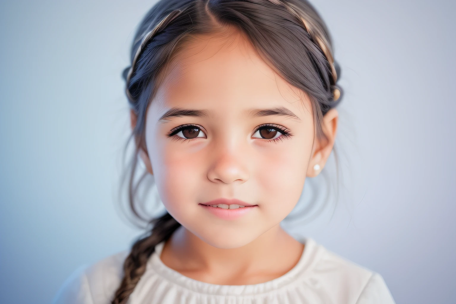 there is a young girl with a braid in her hair, menina jovem bonito, Retrato de uma menina bonito, Retrato da menina bonito, retrato jovem menina, menina bonita, menina jovem bonita, menina bonito, closeup of an adorable, retrato bonito-fino-face, retrato bonito, Close Up foto retrato, , retrato da menina, retrato bonito da menina, rosto triste, bem triste, quase chorando