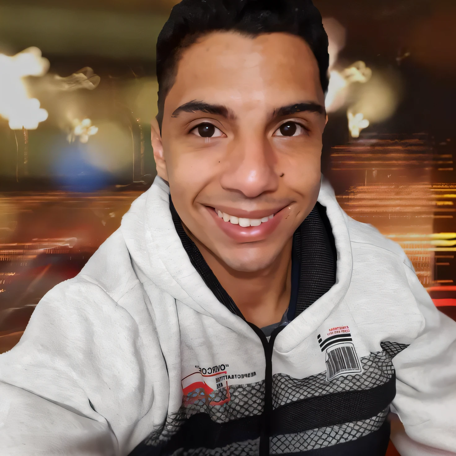 homem sorridente em uma jaqueta branca e gravata preta sentado em uma mesa, Mohamed Chahin, Mohamed Reda, Emad Mostaque, Amr Elshamy, Alex, Foto de perfil do headshot, caio santos, Foto realista, Estilo Mohamed Chahin, Riyahd Cassiem, Atef, Foto Portait Foto de perfil, Sam Nassour