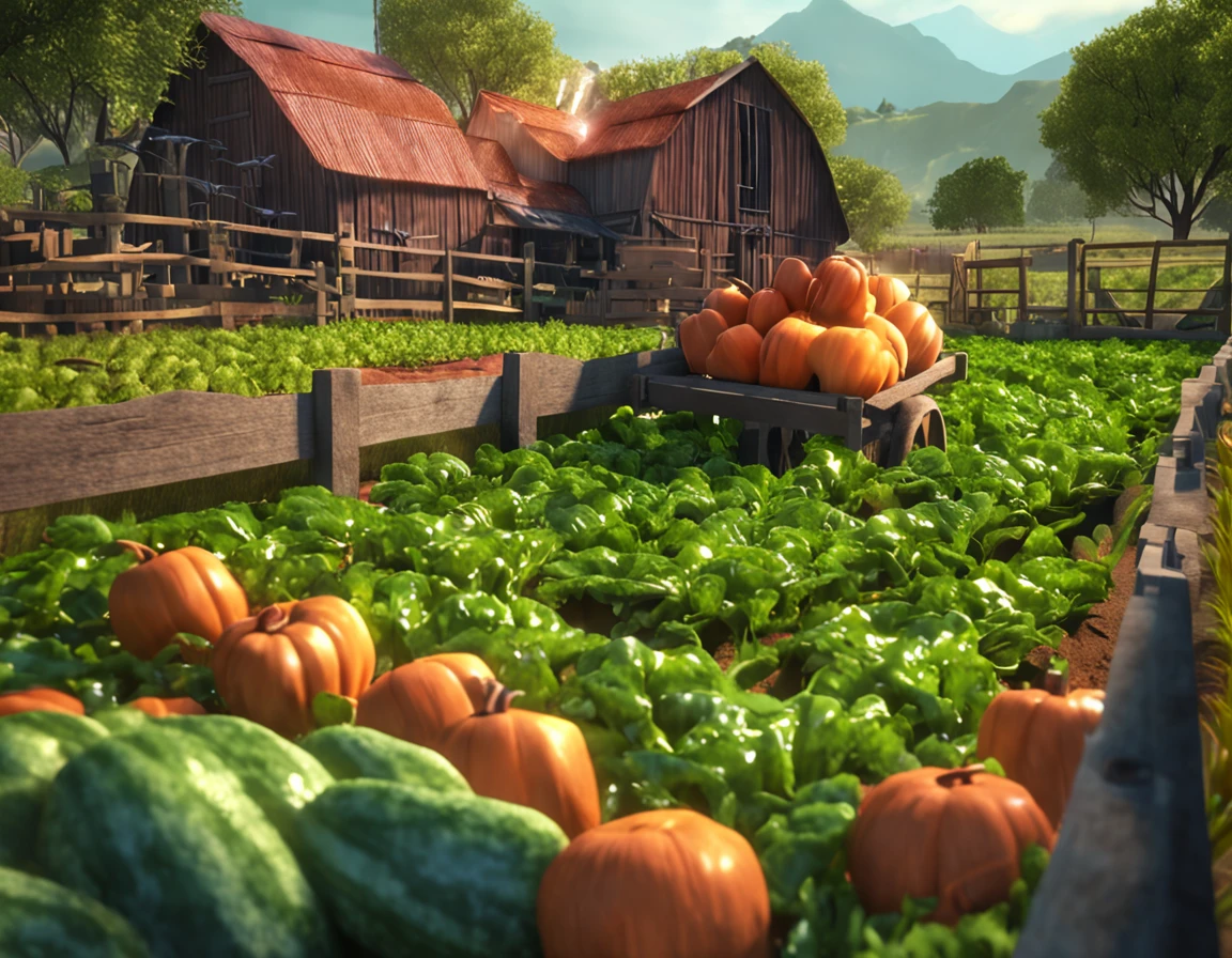 farms Game Taste 天空 verdant a bird naturey veggies Farmland