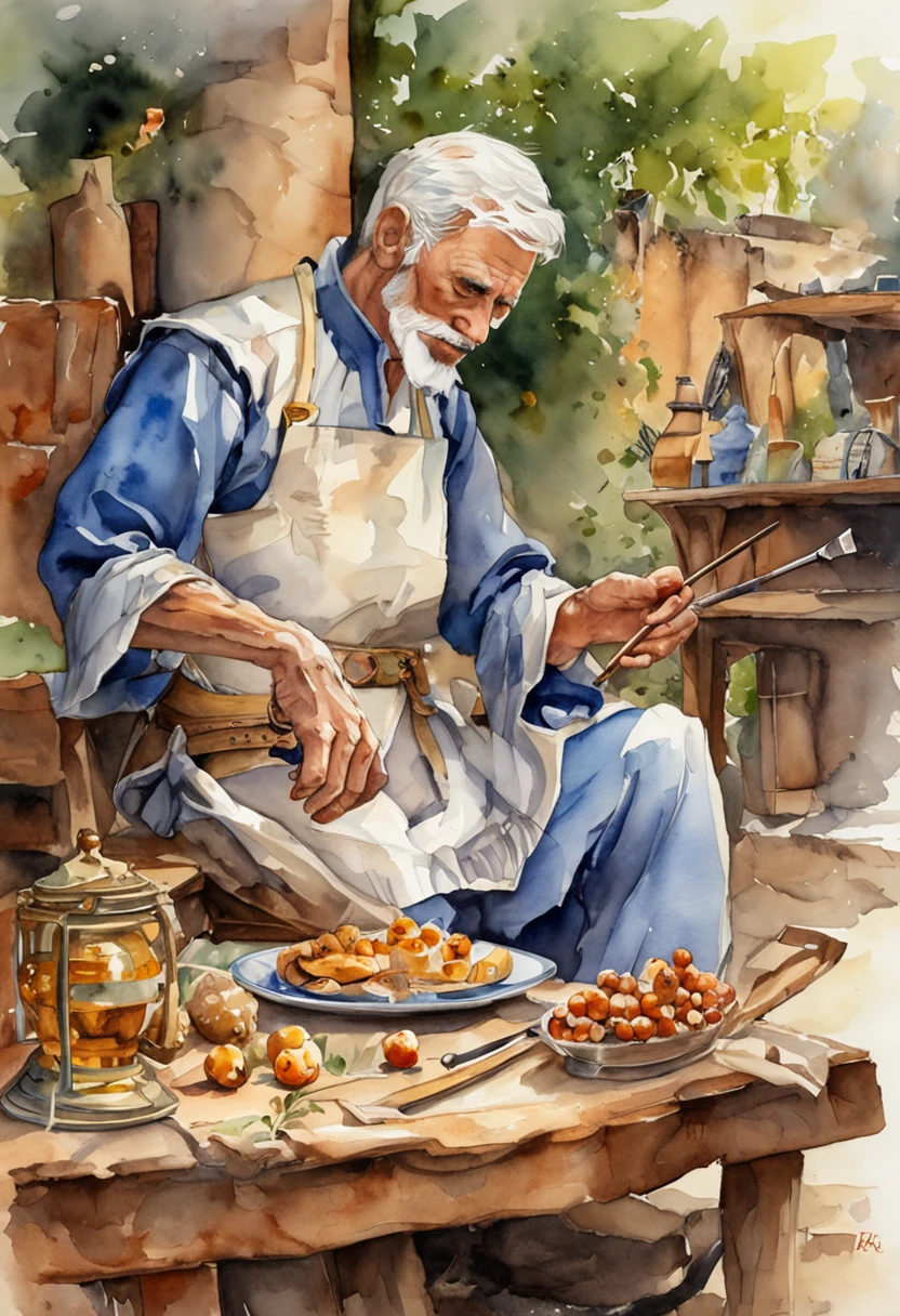 (Grim_Reaper in), (Skeleton_Monster), sits at a table, view the viewer, playing chess, Thinking, Confident demeanor, Masterpiece, Top quality, Best quality, High quality, Ultra-detailed, fire in the background, Vibrant colors, Solo, Extremely detailed