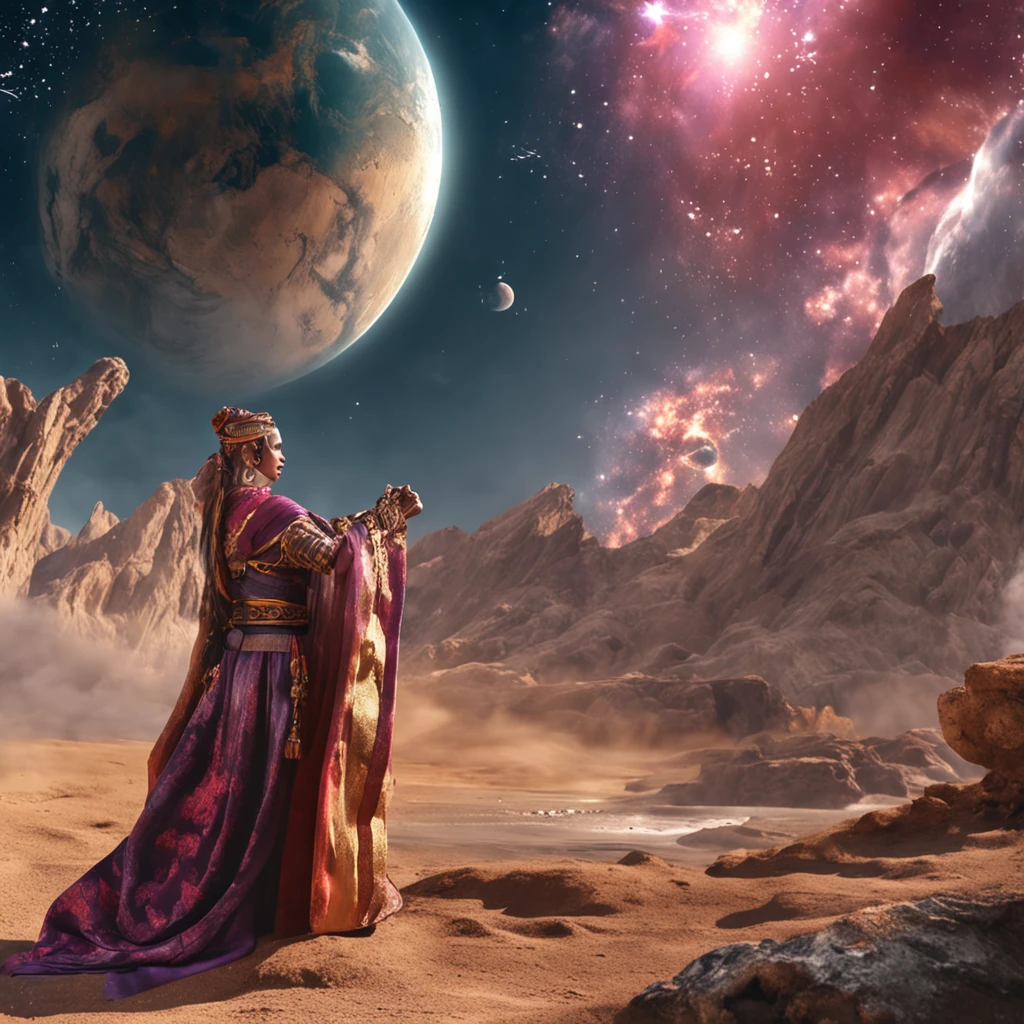 Best Quality, masutepiece, 超A high resolution, (photos realistic:1.4), surrealism, goddes、celestial realm、noble clothes、No exposure