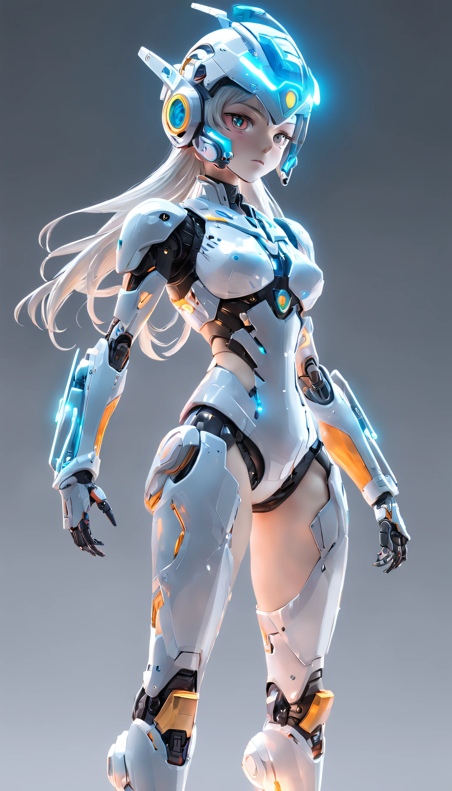 cyborgs, (blind box toy style:1.2), (Full body shot) , 1 transparent girl,Transparent Mecha, Exquisite helmet:1.2, Phosphorescent goggles:1.2, Cyberpunk, Dreamy glow, bright neon lights, clean, White background, ( Global Illumination, Ray traching, nffsw, Unreal Render,Reasonable design, high detal, masutepiece, Best Quality, hyper HD, Cinematic lighting)
