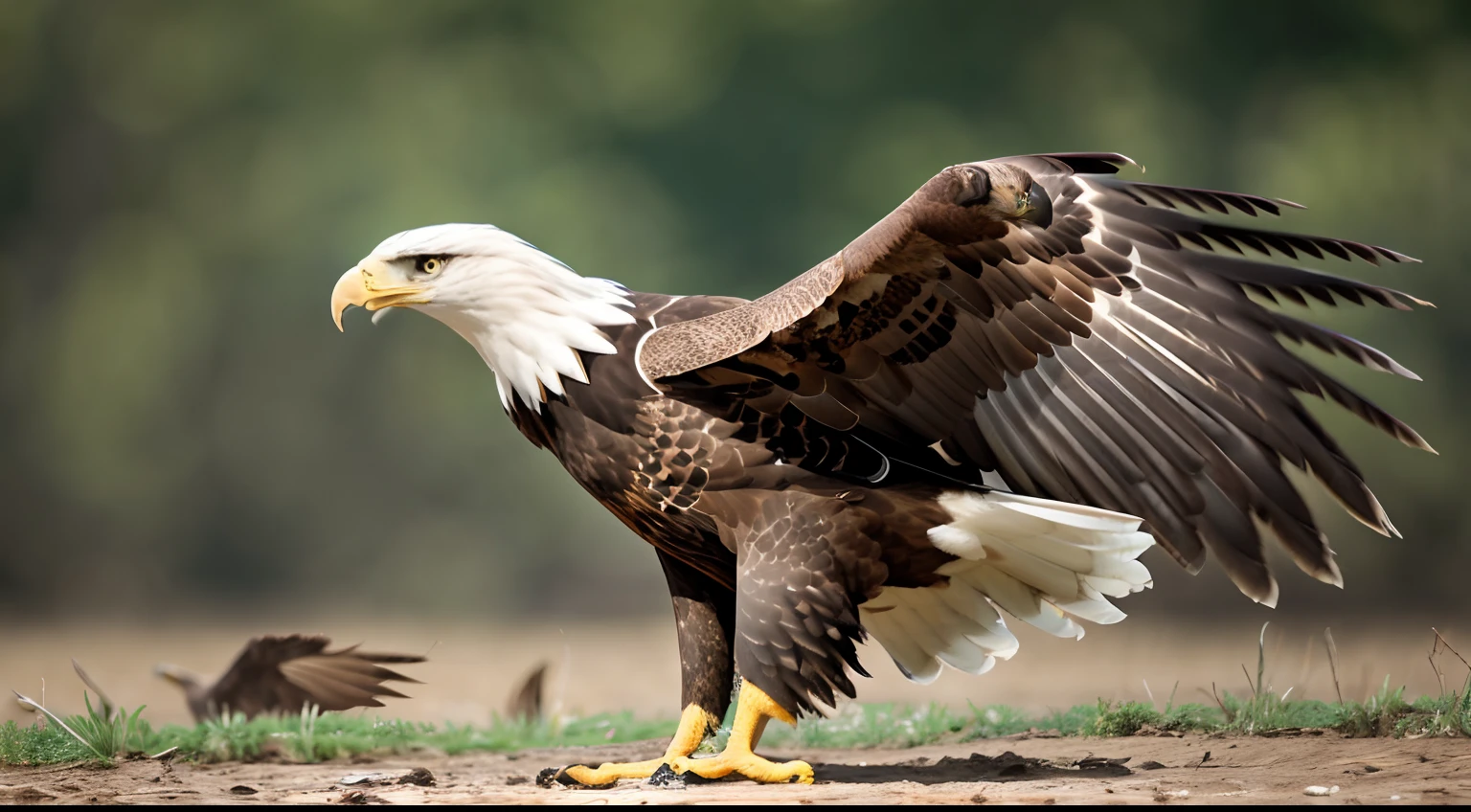 eagle hunting, profundidade de campo, bokeh, 4K, Hdr, cara de mau --auto --s2