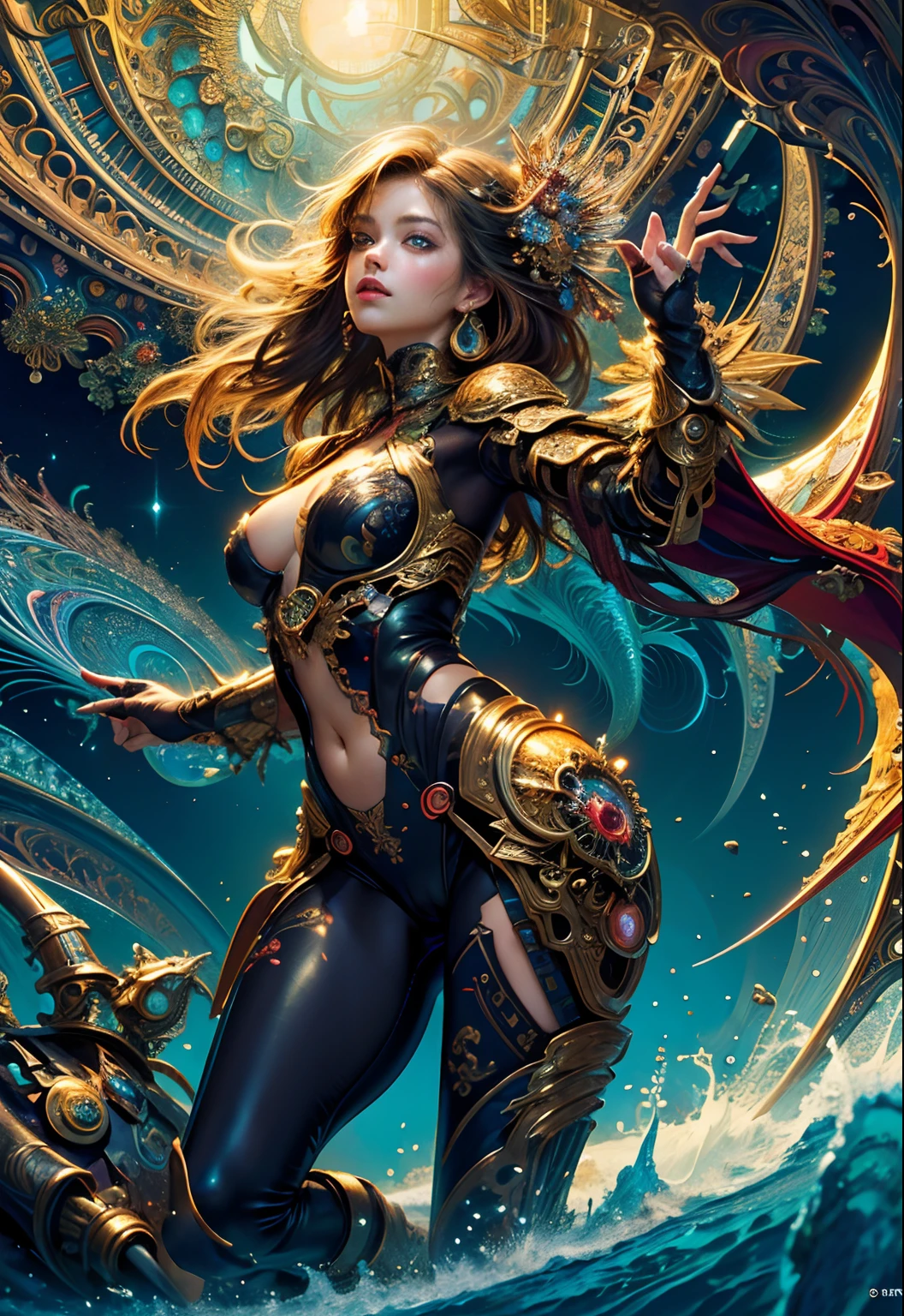 (masterpiece, top quality, best quality, official art, beautiful and aesthetic:1.2), (1girl), extreme detailed,(fractal art:1.3),colorful,highest detailed