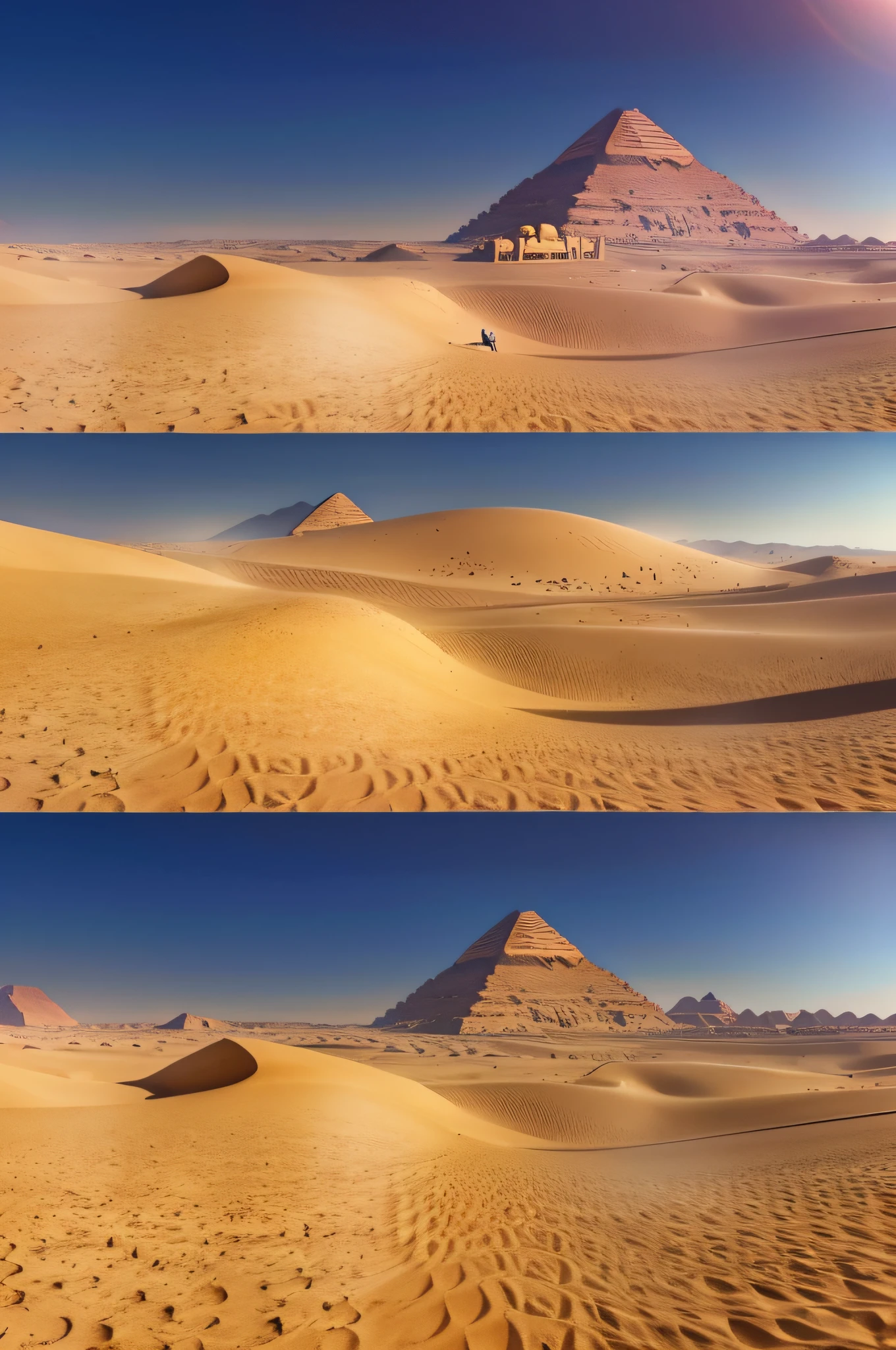 desert, sandstorm, camel, oasis in the desert, Egyptian sphinx, super resolution, surreal, detail, (mysterious:1.3), ultra-realistic mix fantasy, (giant eastern phoenix:1.2)