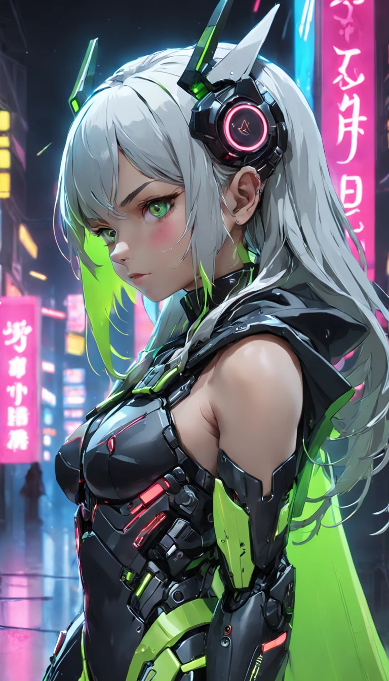 ((Best quality)), ((masterpiece)), (highly detailed:1.3), 3D,full body portrait,rfktr_technotrex, beautiful cyberpunk woman,(wearing head-mounted display that is chunky and hi-tech with neon lights:1.2),wearring a cape,computer hacking,computer terminals,soft glow from neon lights,micro-electronics,computer servers, LCD screens, fibre optic cables, corporate logos,vibrant colours,HDR (High Dynamic Range),Ray Tracing,NVIDIA RTX,Super-Resolution,Unreal 5,Subsurface scattering,PBR Texturing,Post-processing,Anisotropic Filtering,Depth-of-field,Maximum clarity and sharpness,Multi-layered textures,Albedo and Specular maps,Surface shading,Accurate simulation of light-material interaction,Perfect proportions,Octane Render,Two-tone lighting,Low ISO,White balance,Rule of thirds,Wide aperature,8K RAW,Efficient Sub-Pixel,sub-pixel convolution,luminescent particles,light scattering,Tyndall effect