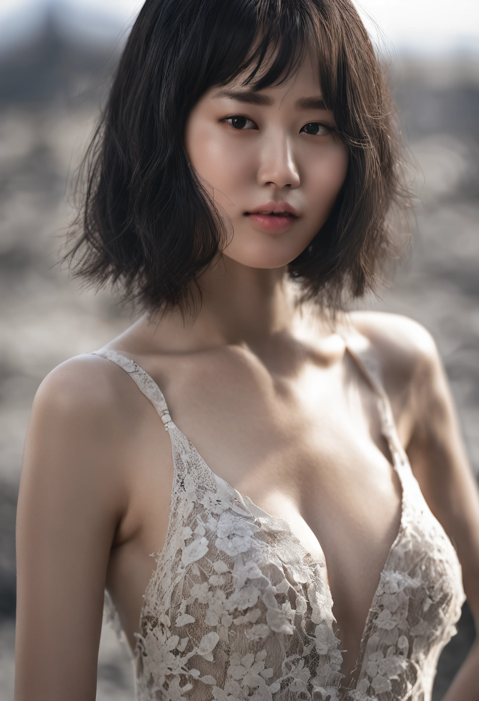 20 year old Asian girl ,Short black hair with a slight perm,There are some small freckles on the face,Naked and unclothed,Naked in the snow,Detailed skin texture,,Sexy pose, Small freckles on the face,Very sexy pose, sexy dominant pose, cute elegant pose, Shot on Canon EOS R 6, 2 b, 2b, bottom angles, posterior view, Very sexy, the cute sexy ass, ultra-realistic picture,The pupils of the eyes are delicate(Bare back and waist vest line,Leaking sexy plump breasts,Get wet all over your body,hips bare, There are some small freckles on the face,Naked and unclothed)(Front focus),(in the darkness nigth:1.6),(Surrealist portraits of women,Fantasyart,photographrealistic,动态照明,art stations,poster for,Volumetriclighting,Very detailed faces,Award-Awarded, ,In the dark, deepshadow,Very sexy , amouranth, Sexy and pure,yelena belova, posterior view, eve ventrue, olga buzova, ),Equirectangular columnar 360,A high resolution,ModelShoot style