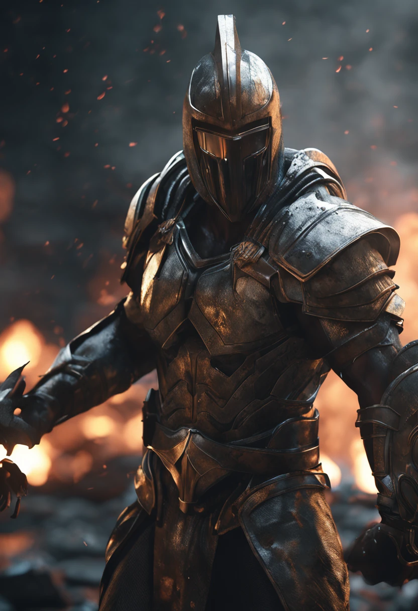 (Professional 3d rendering: 1.3) af (Realistic: 1.3) The world's most beautiful art photo, Smooth function, Spartan hero, ((Epic hero fantasy Spartan armor man angry hero looks short hair, short beard and fierce expression in pose dynamic, no helmet, fantastic location, war environment and confusing)), 8K full body unit rendering, action shot, skin pore, very dark lighting, heavy shading, detailed A, Detail Face, (vibration, realistic photography , realistic, dramatic, dark, sharp focus, 8K), (复杂:1,4), decadent, (high detailed:1,4), digital painting, octane rendering, seasons art, concept art, Smooth, sharp focus , illustration, From the germ of art, (loish:0.23), wlop ilya kuvshinov, and Greg Rutkowski and Alphonse Mucha Gracias, (global lighting, studio light, light volume), very heavy rain, floating particles, lotr, fantasy , business, Integeresbian body, ((Dark and old city background: 1.3)),CGSesocieda,art stations