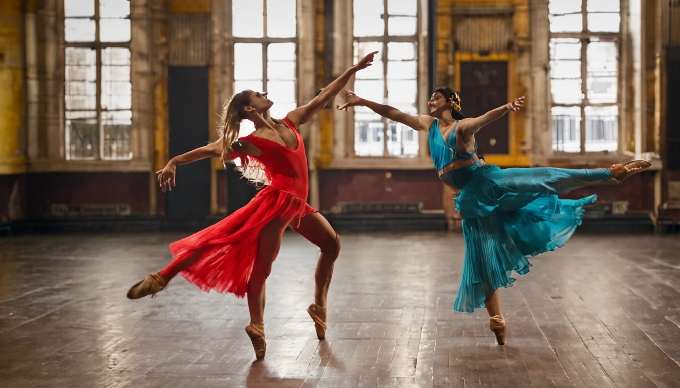 The Observer observes the pair of dancers as they dance in complete harmony. Los pasos de los danzantes son suaves y fluidos, como si estuvieran flotando. El viento se mezcla perfectamente con su danza