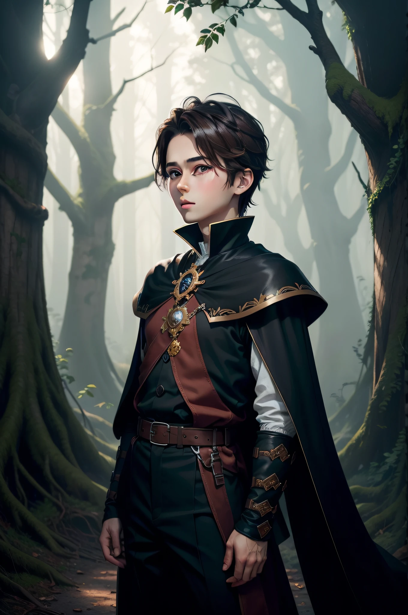 Boy Prince Dark Forest brown hair