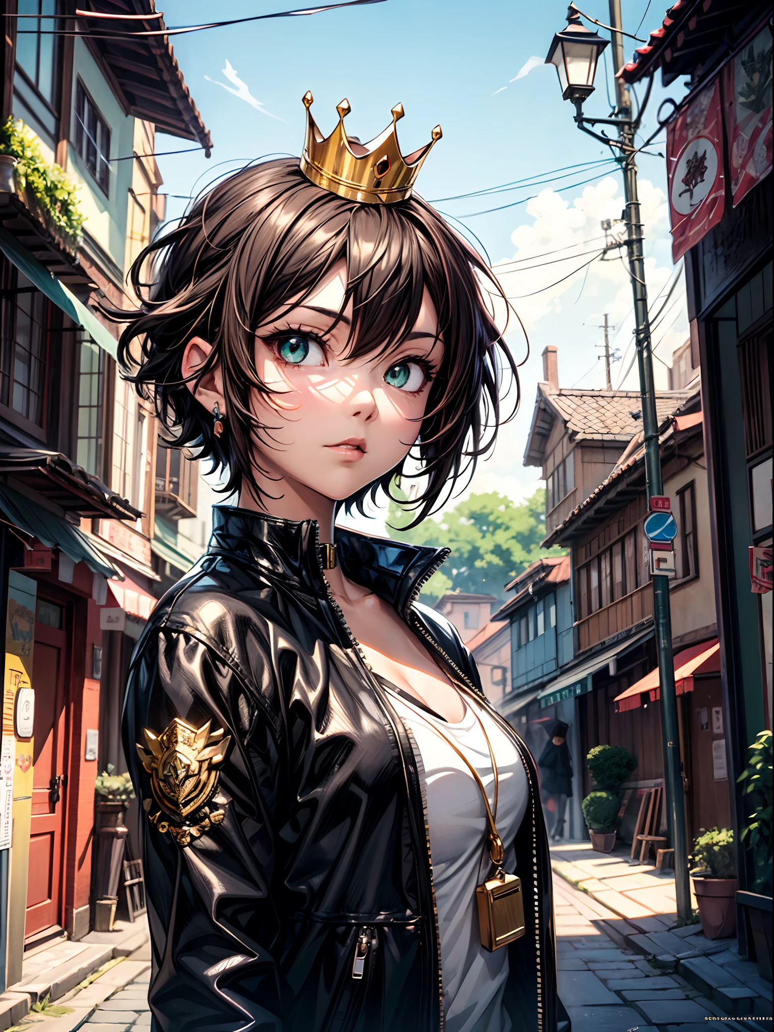 BREAK a Cat wearing a gold crown fantastically detailed shining eyes modern anime style art cute vibrant detailed ears cat portrait shinkai makoto Studio ghibli studio key hideaki anno Sakimichan Stanley Artgerm Lau Rossdraws James Jean Marc Simonetti elegant highly detailed digital painting artstation pixiv